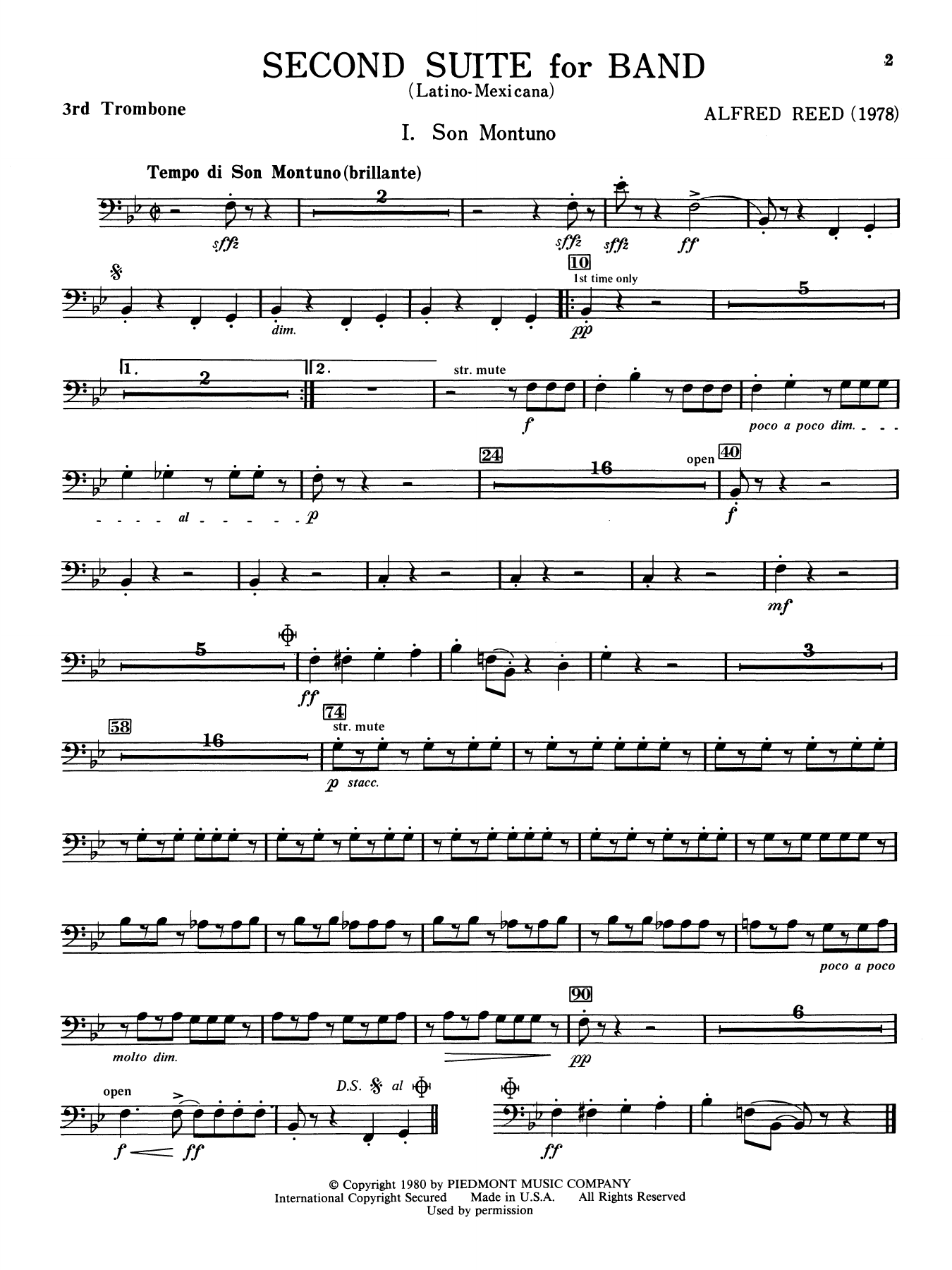 Second Suite for Band - 3rd Trombone