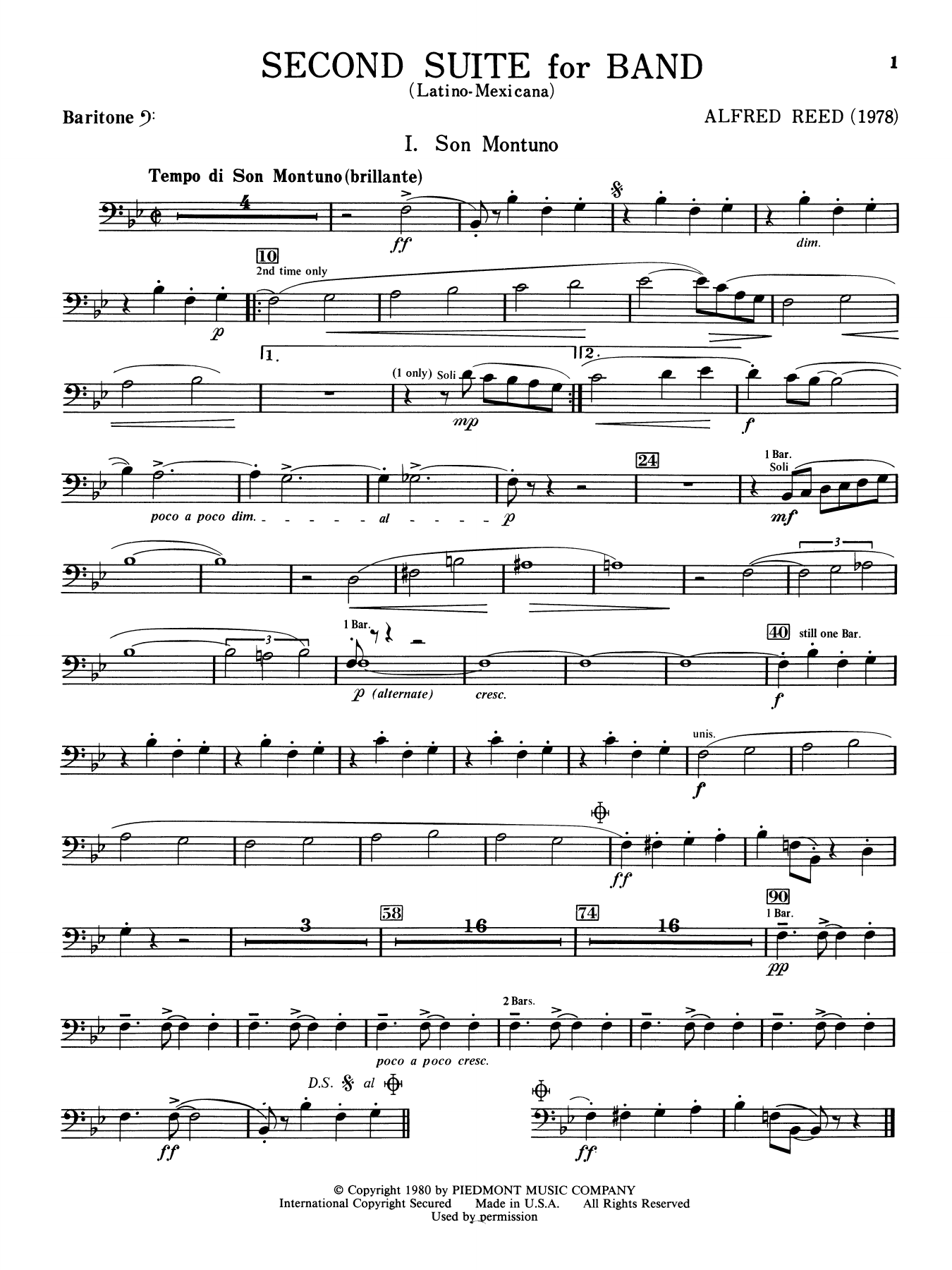 Second Suite for Band - Baritone B.C.