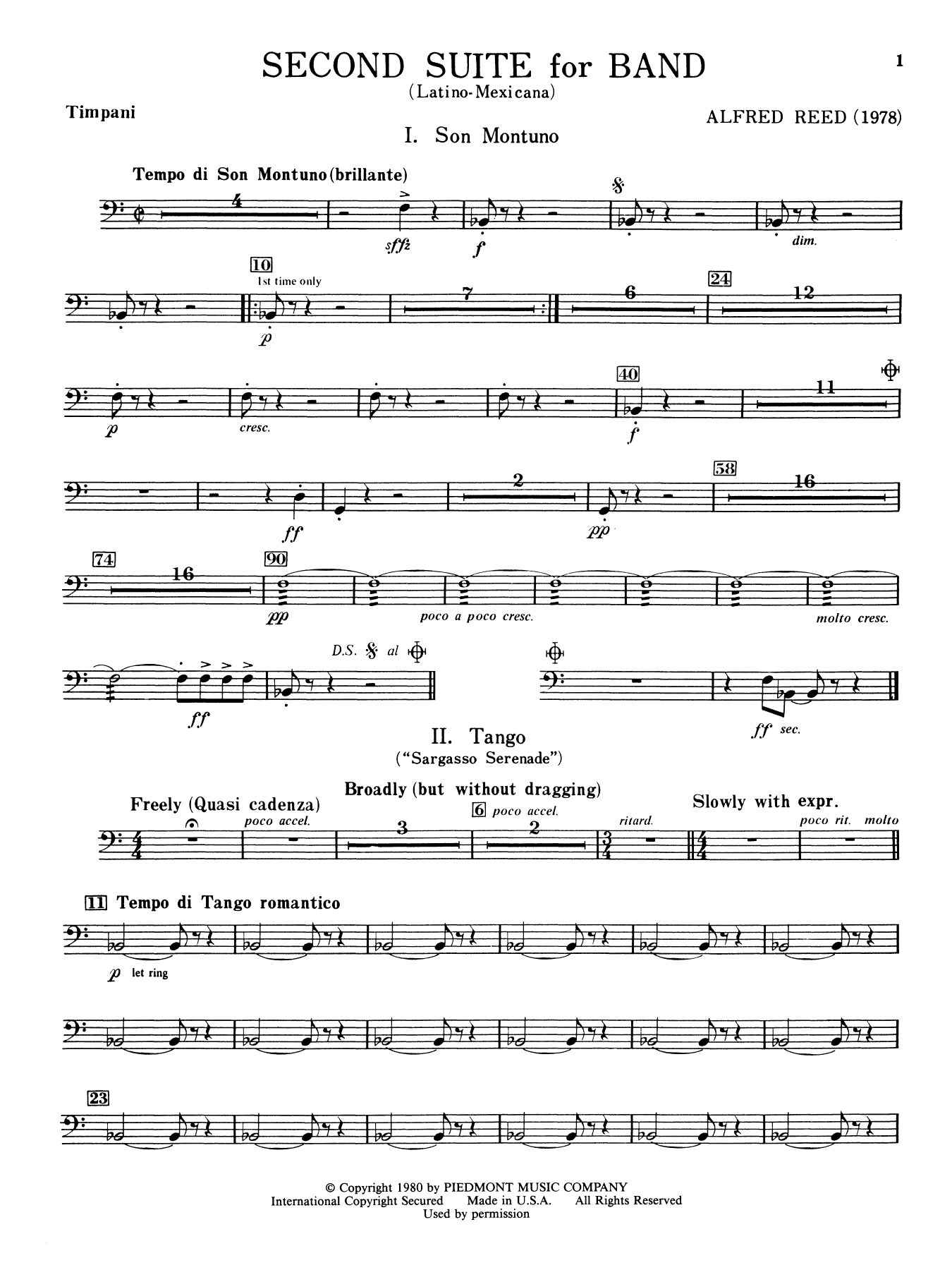 Second Suite for Band - Timpani