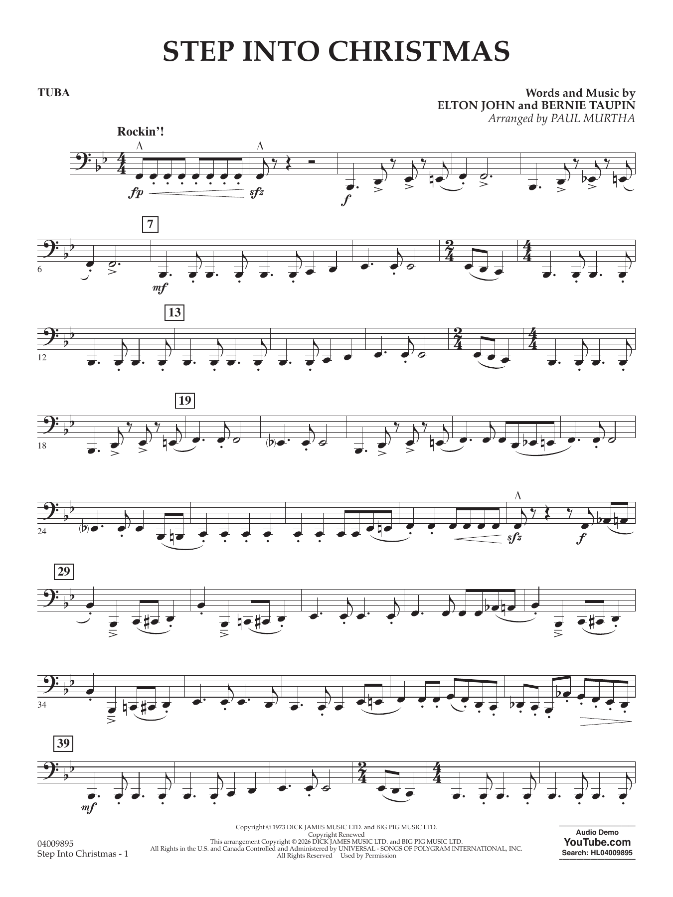 Step into Christmas (arr. Paul Murtha) - Tuba
