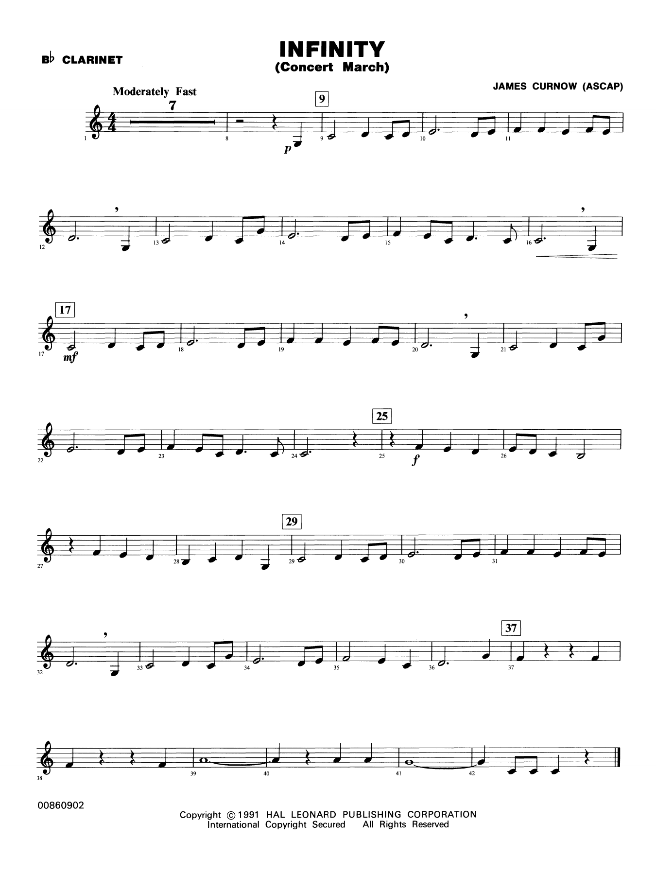 Infinity (Concert March) - Bb Clarinet
