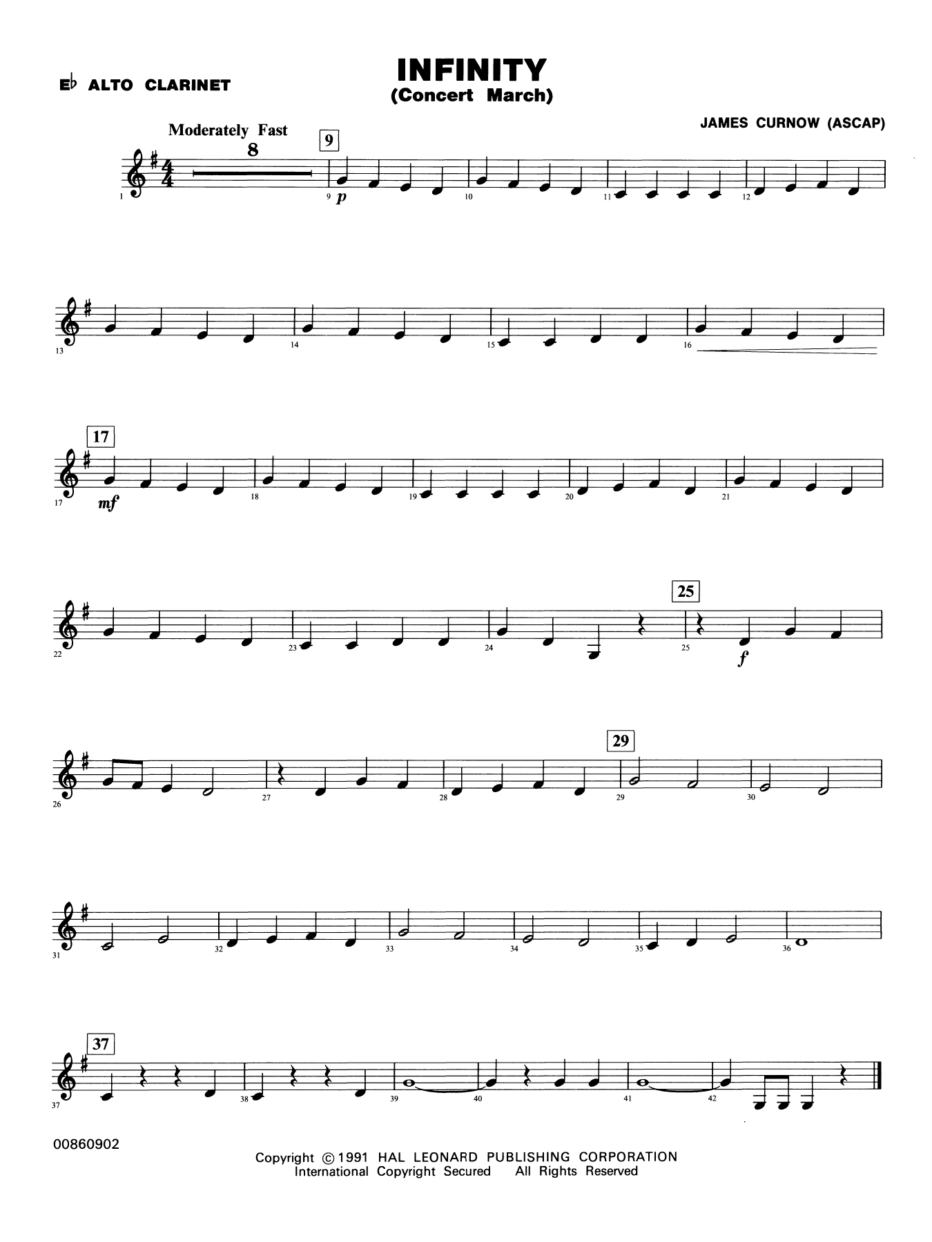 Infinity (Concert March) - Eb Alto Clarinet