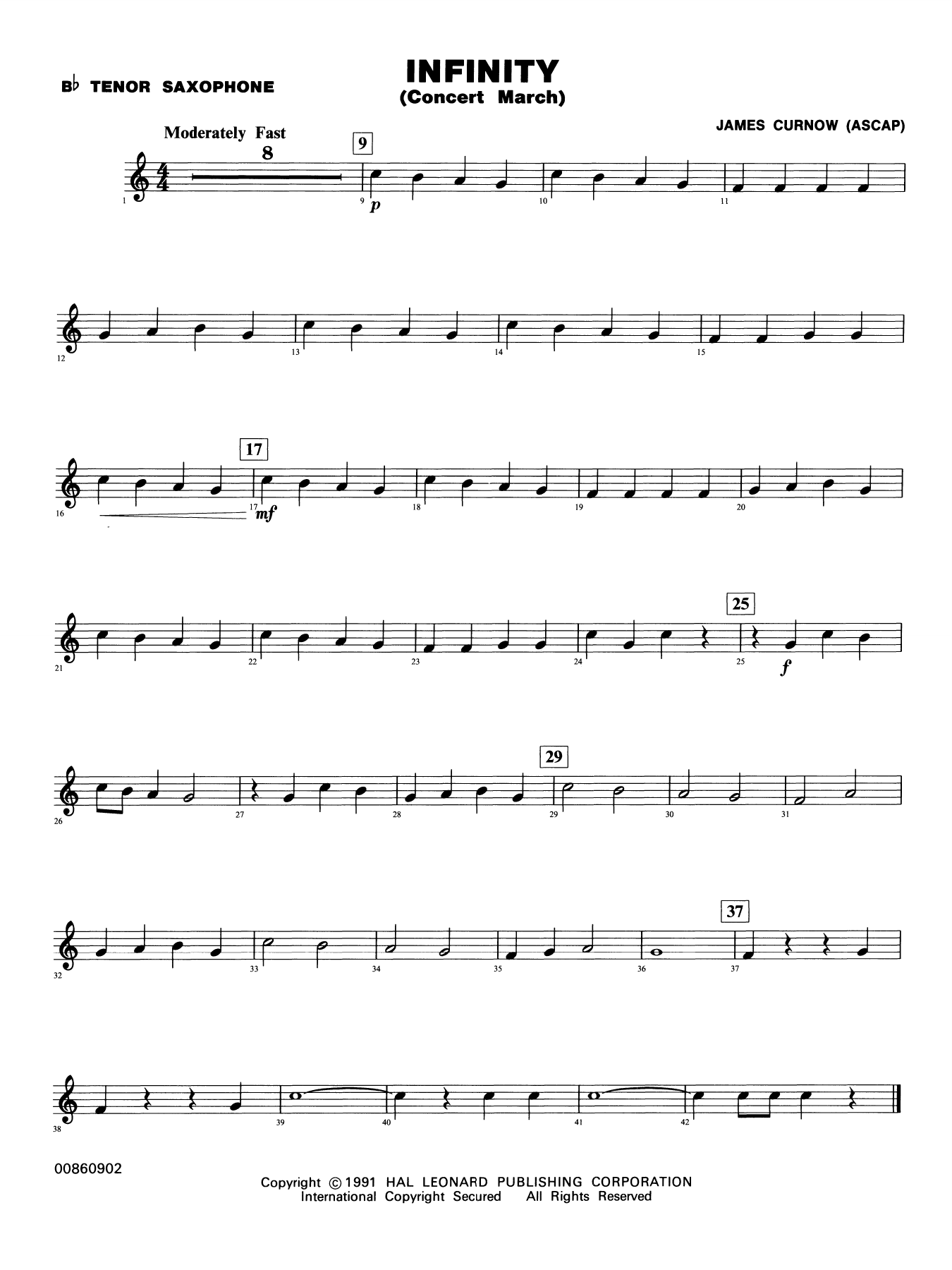 Infinity (Concert March) - Bb Tenor Saxophone