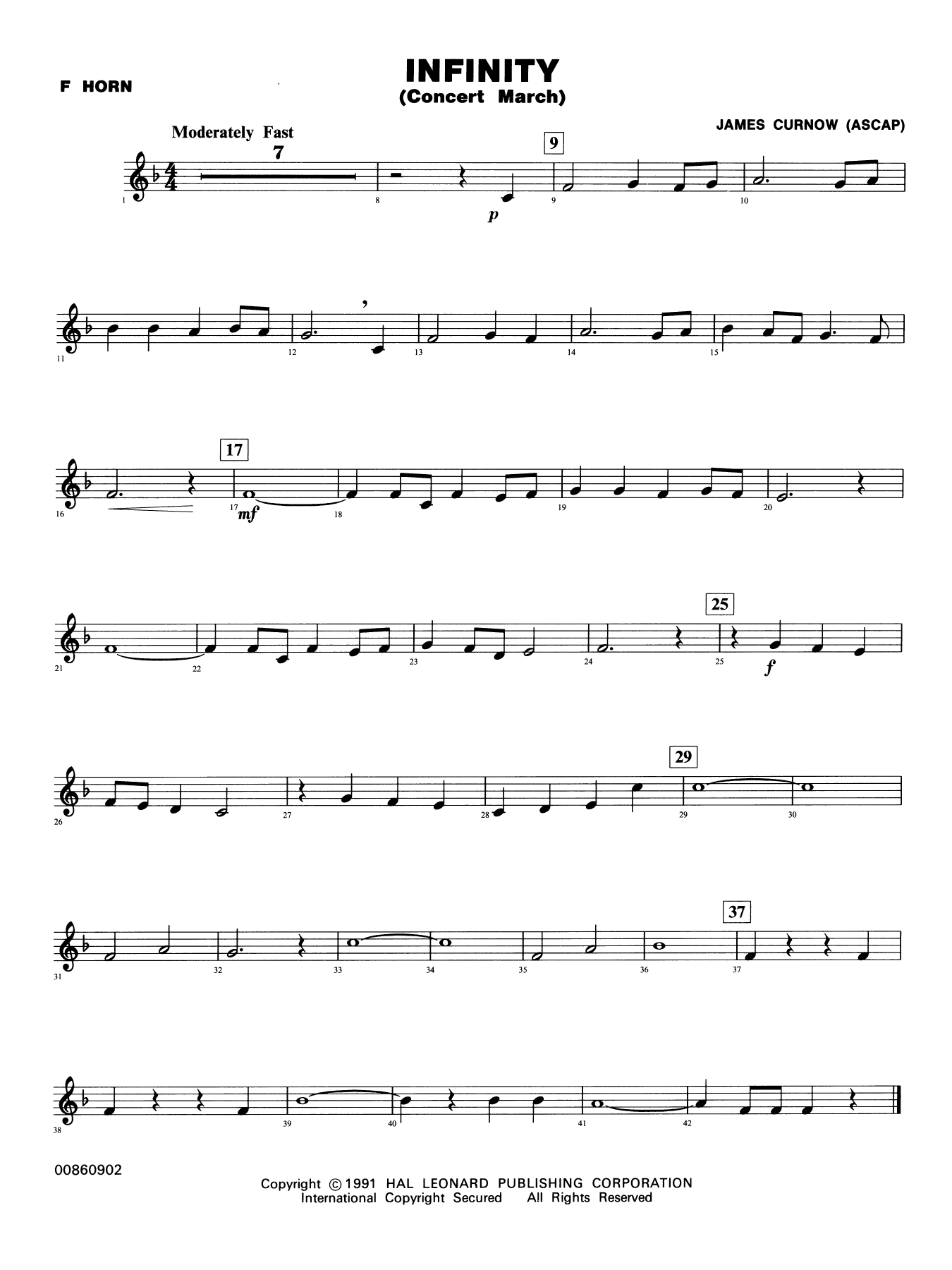 Infinity (Concert March) - F Horn