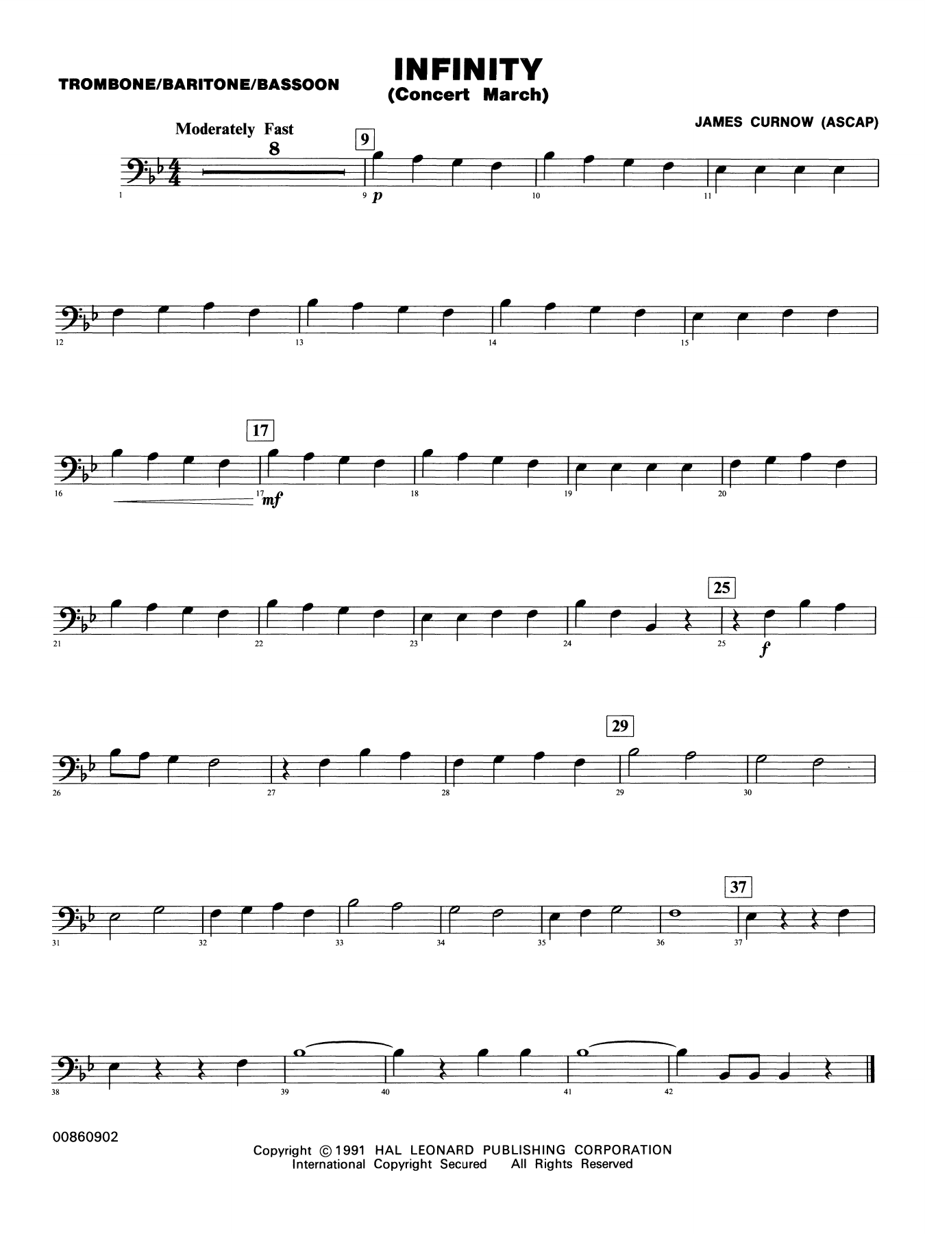 Infinity (Concert March) - Trombone/Baritone B.C./Bassoon