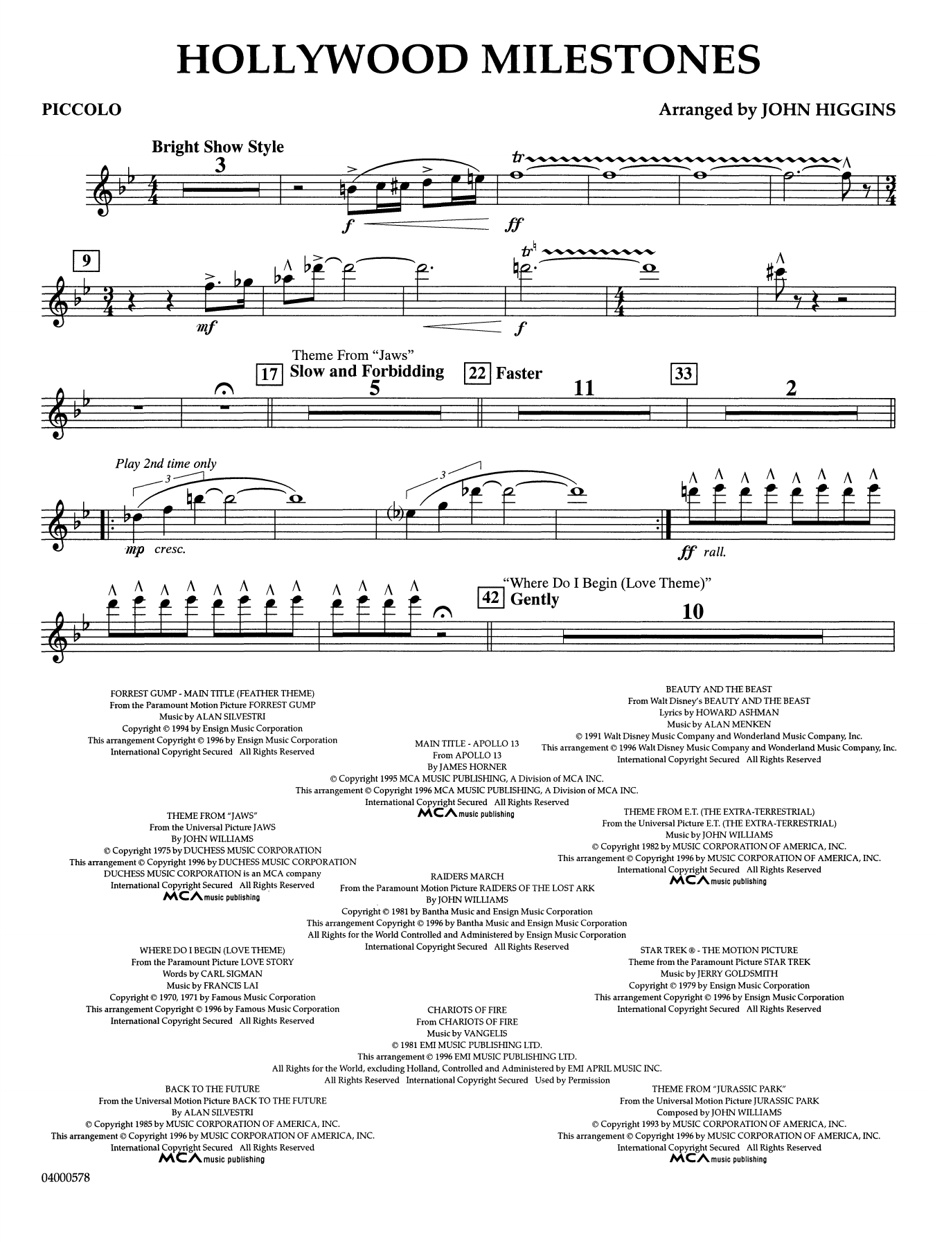 Hollywood Milestones - Piccolo