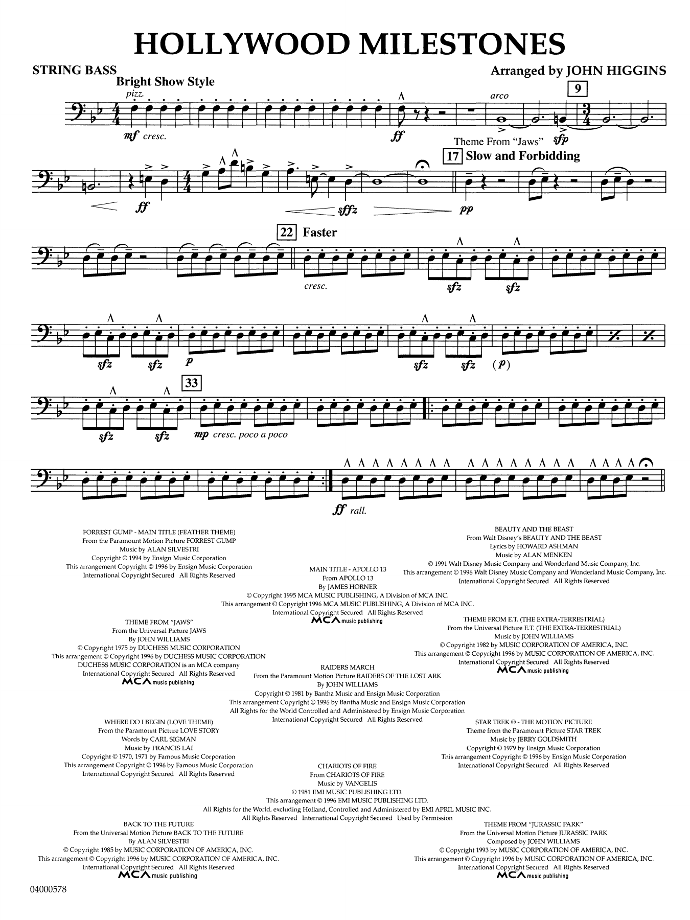 Hollywood Milestones - String Bass