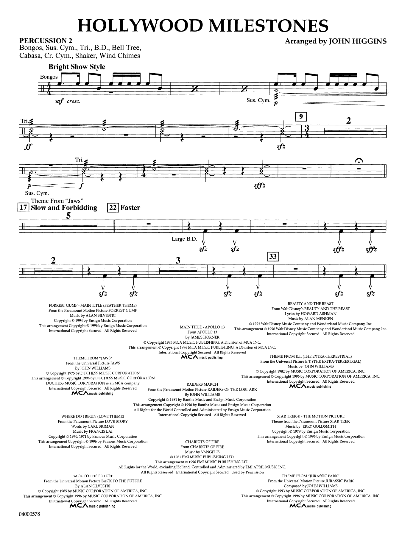 Hollywood Milestones - Percussion 2