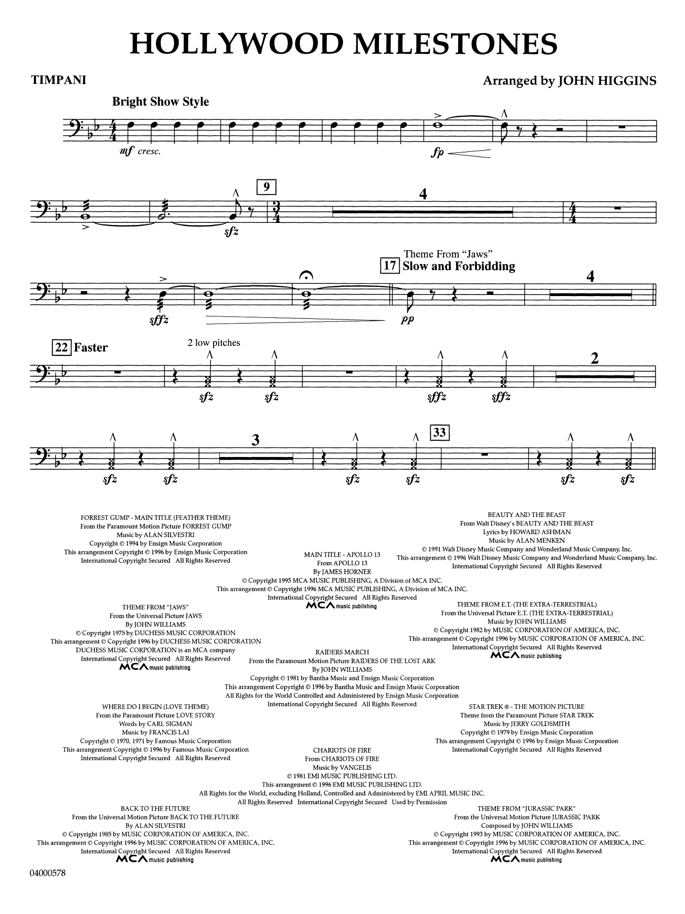 Hollywood Milestones - Timpani