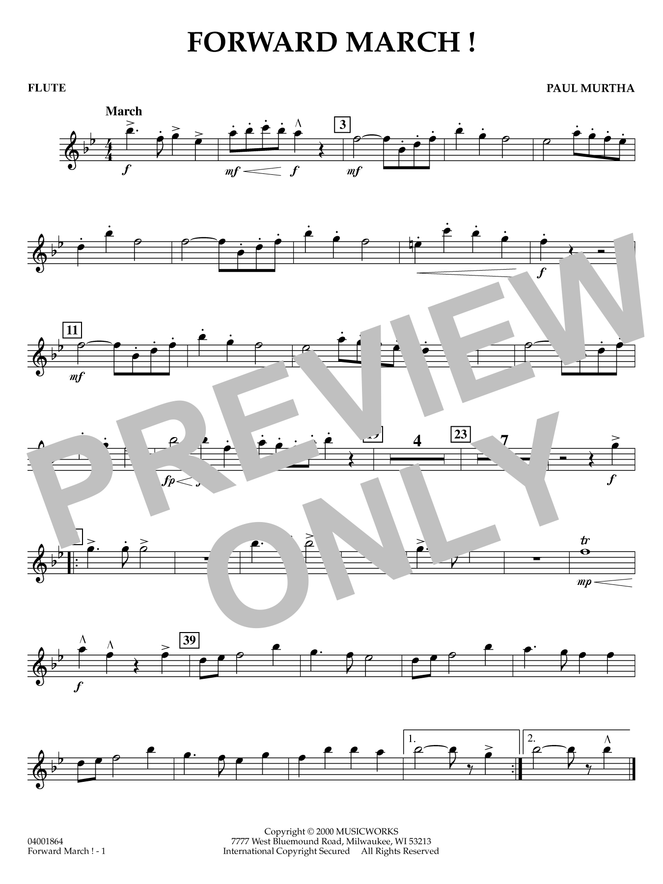 Forward March! - Flute