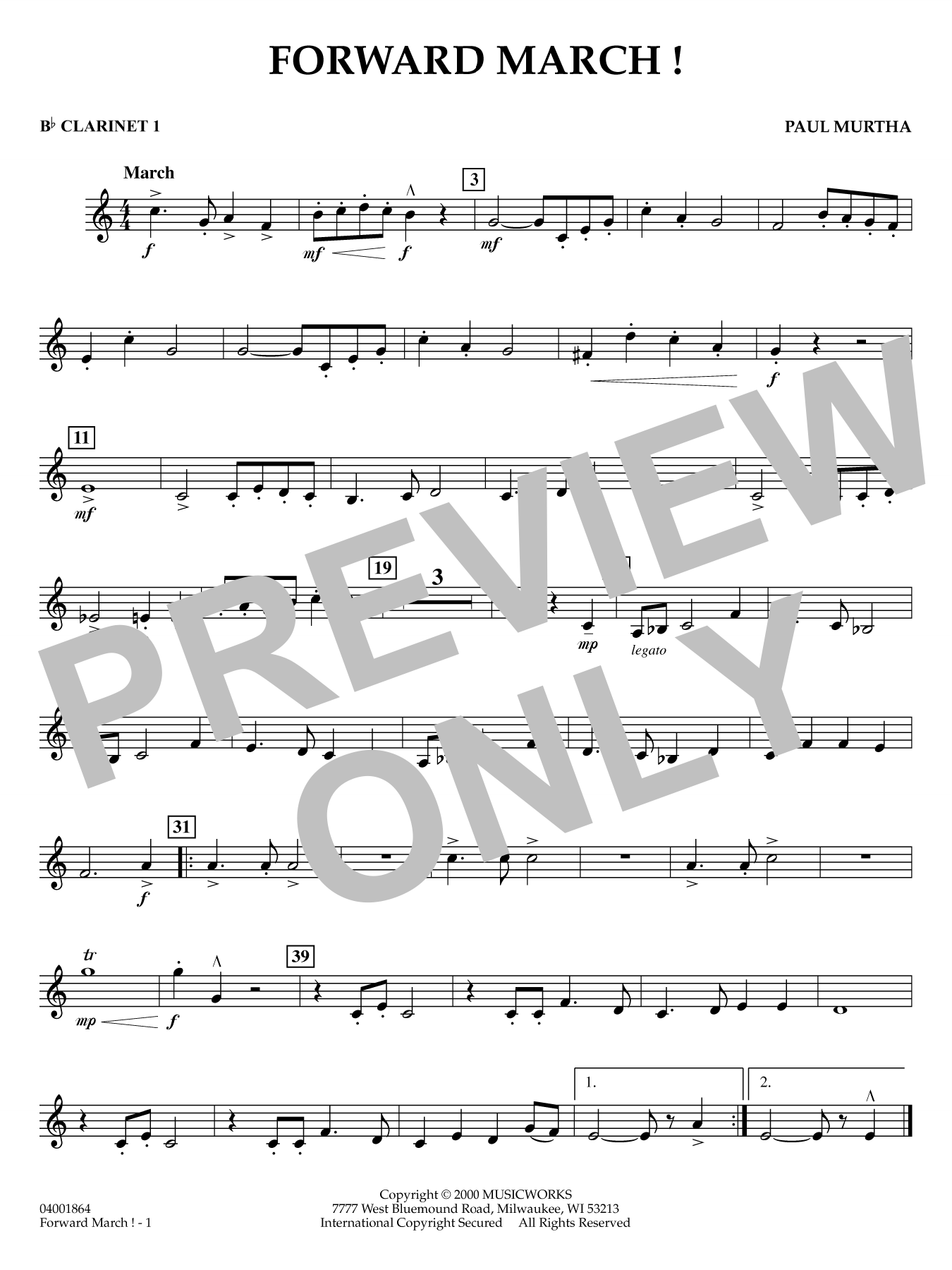 Forward March! - Bb Clarinet 1