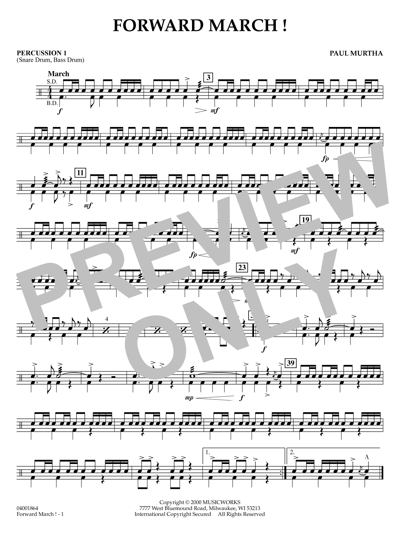 Forward March! - Percussion 1