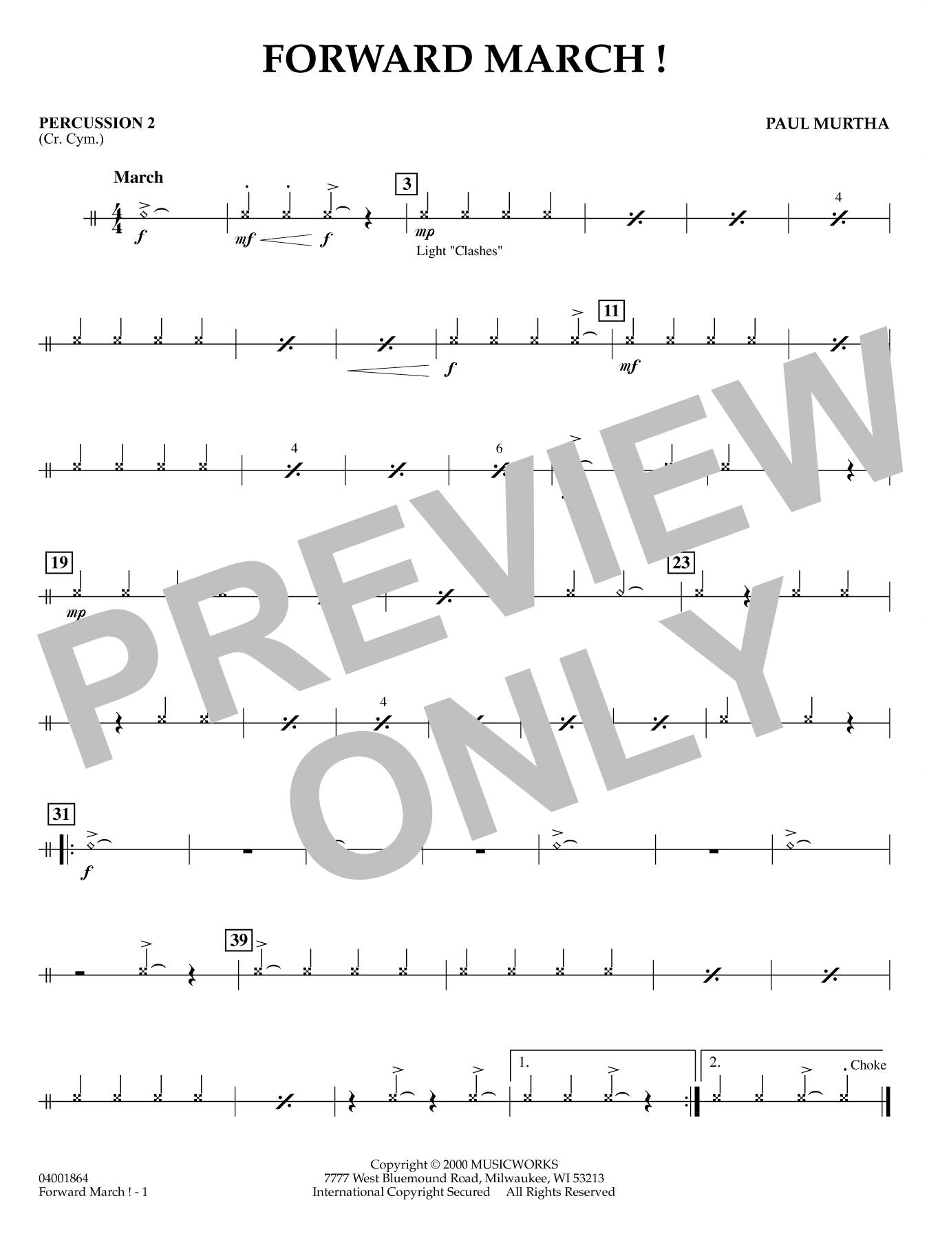 Forward March! - Percussion 2