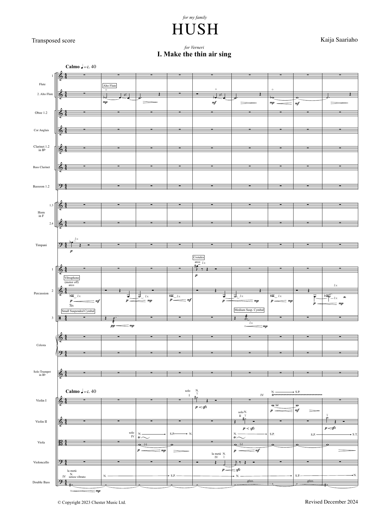 Hush: String Orchestra Conductor Score & Parts
