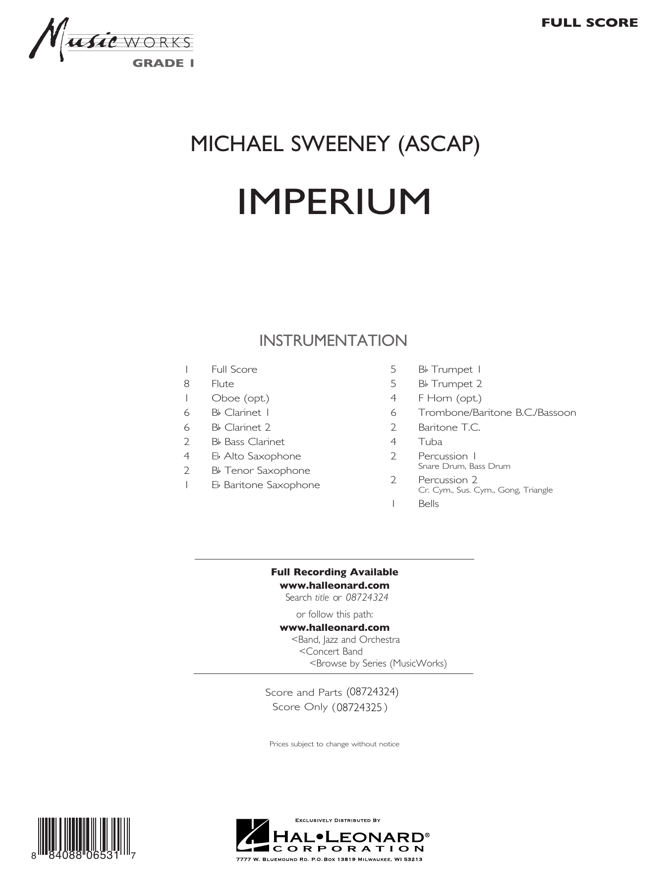 Imperium: Concert Band Conductor Score & Parts