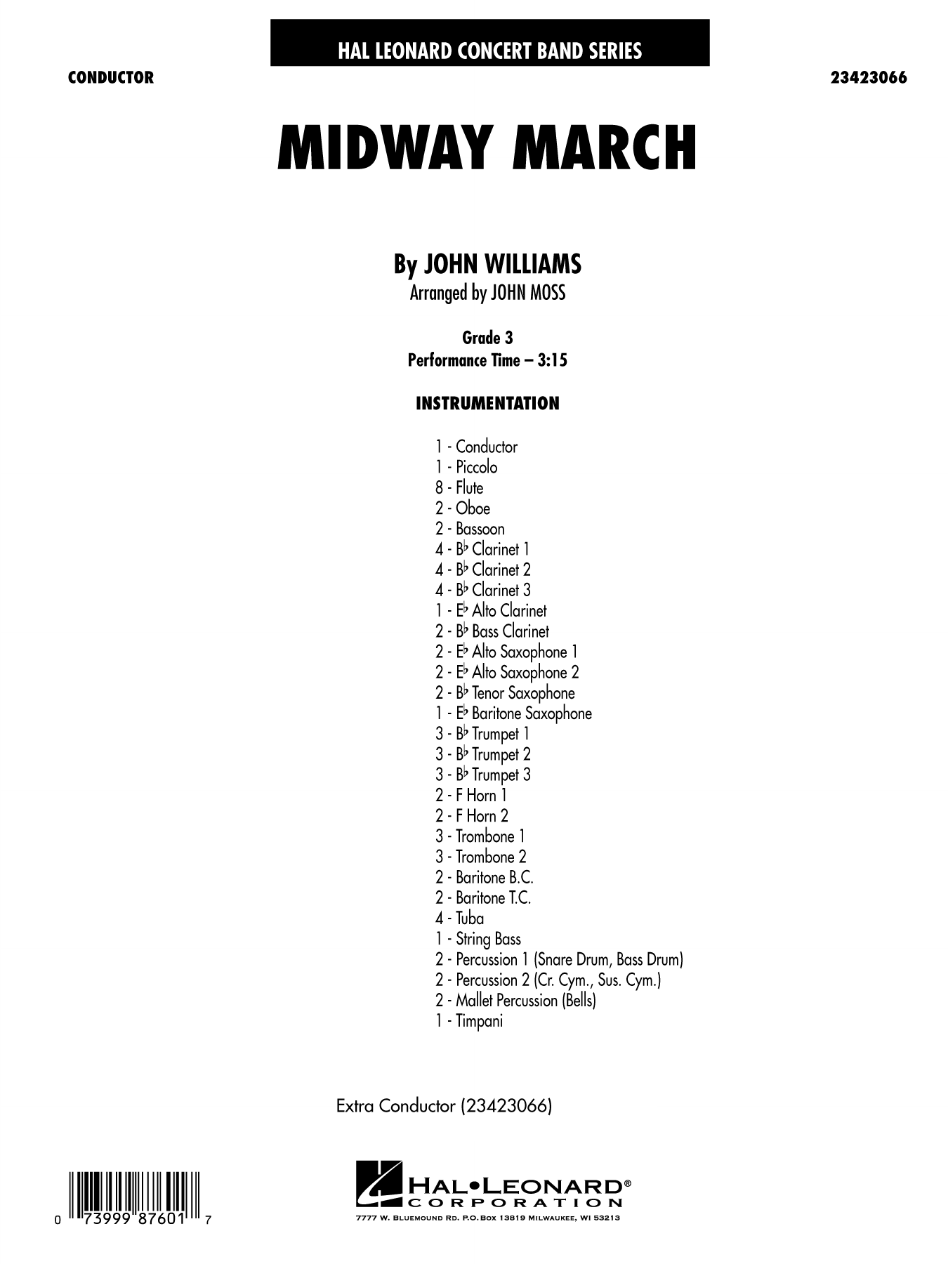 Midway March (arr. John Moss): Concert Band Conductor Score & Parts