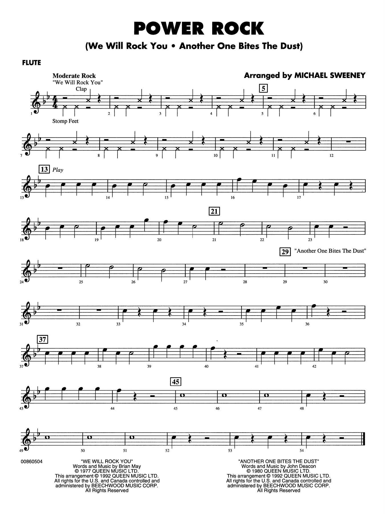 Power Rock (arr. Michael Sweeney) - Flute