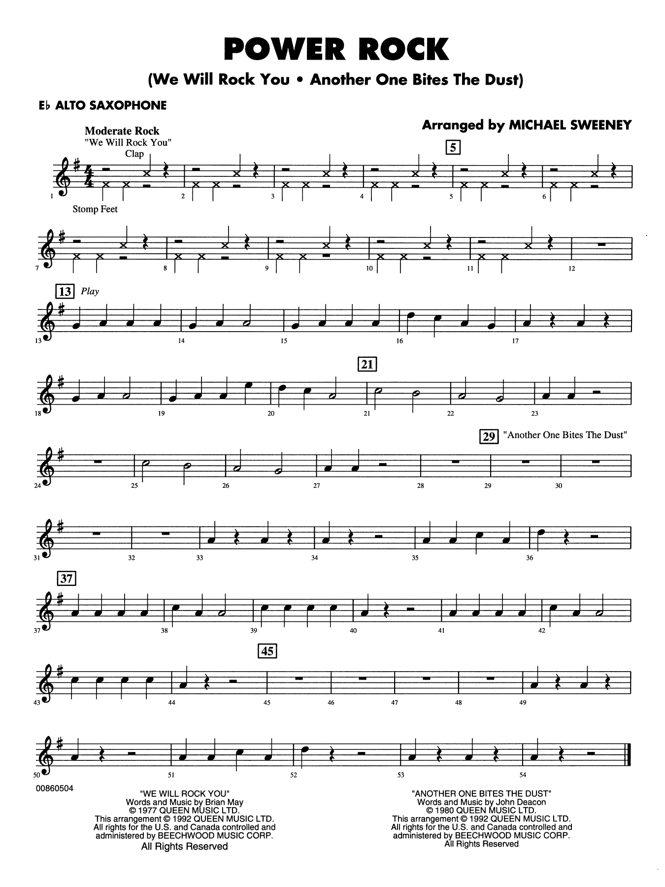 Power Rock (arr. Michael Sweeney) - Eb Alto Saxophone