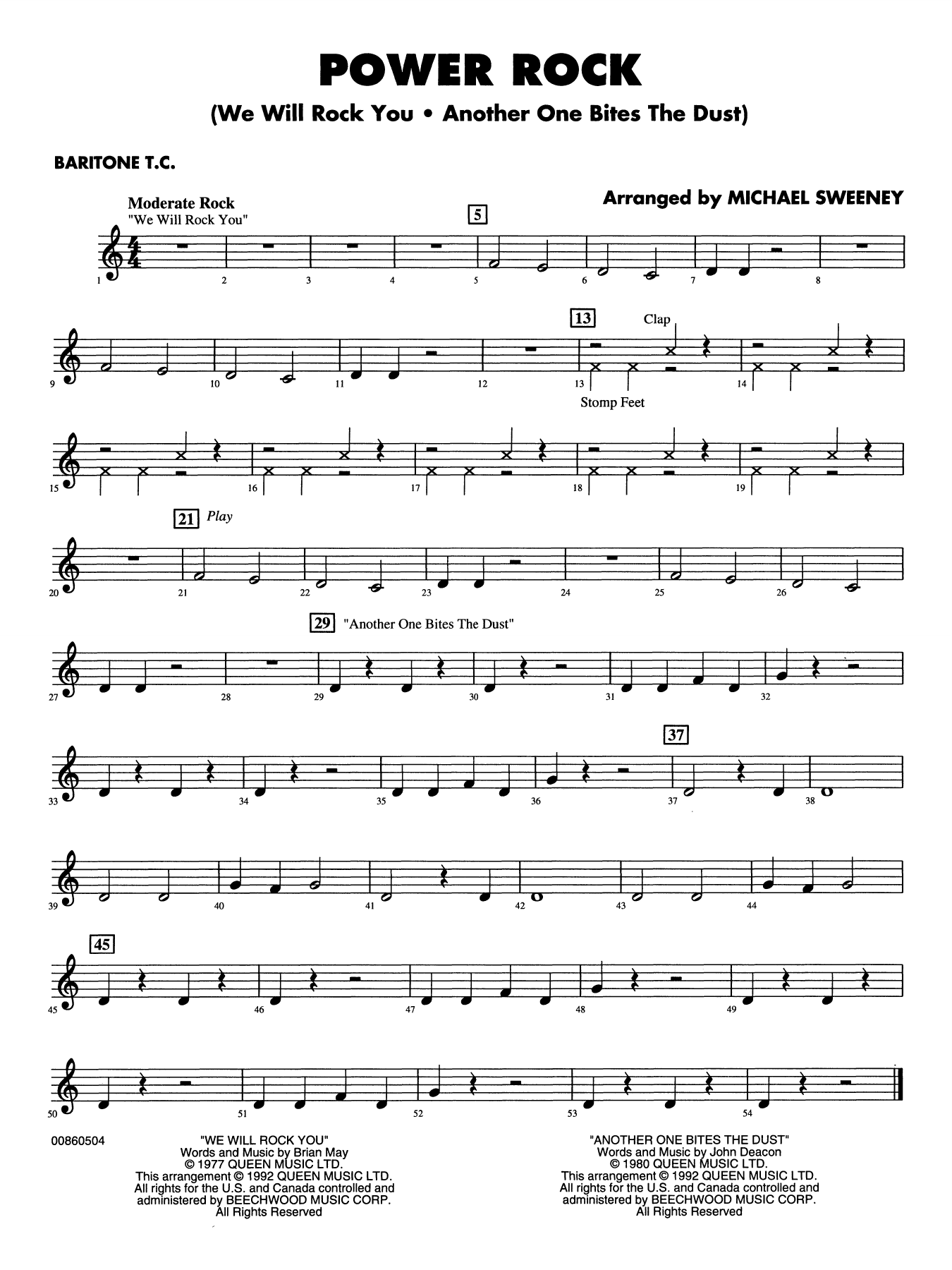 Power Rock (arr. Michael Sweeney) - Baritone T.C.