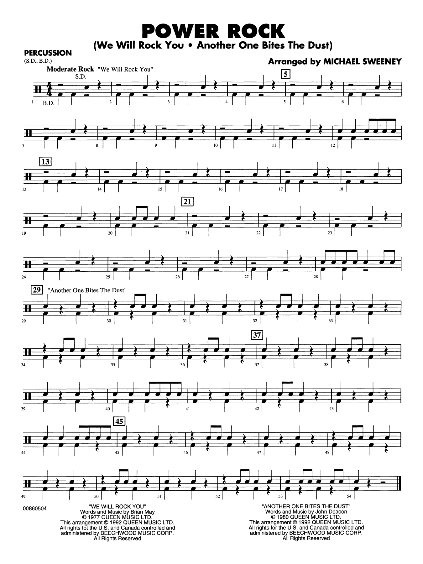 Power Rock (arr. Michael Sweeney) - Percussion