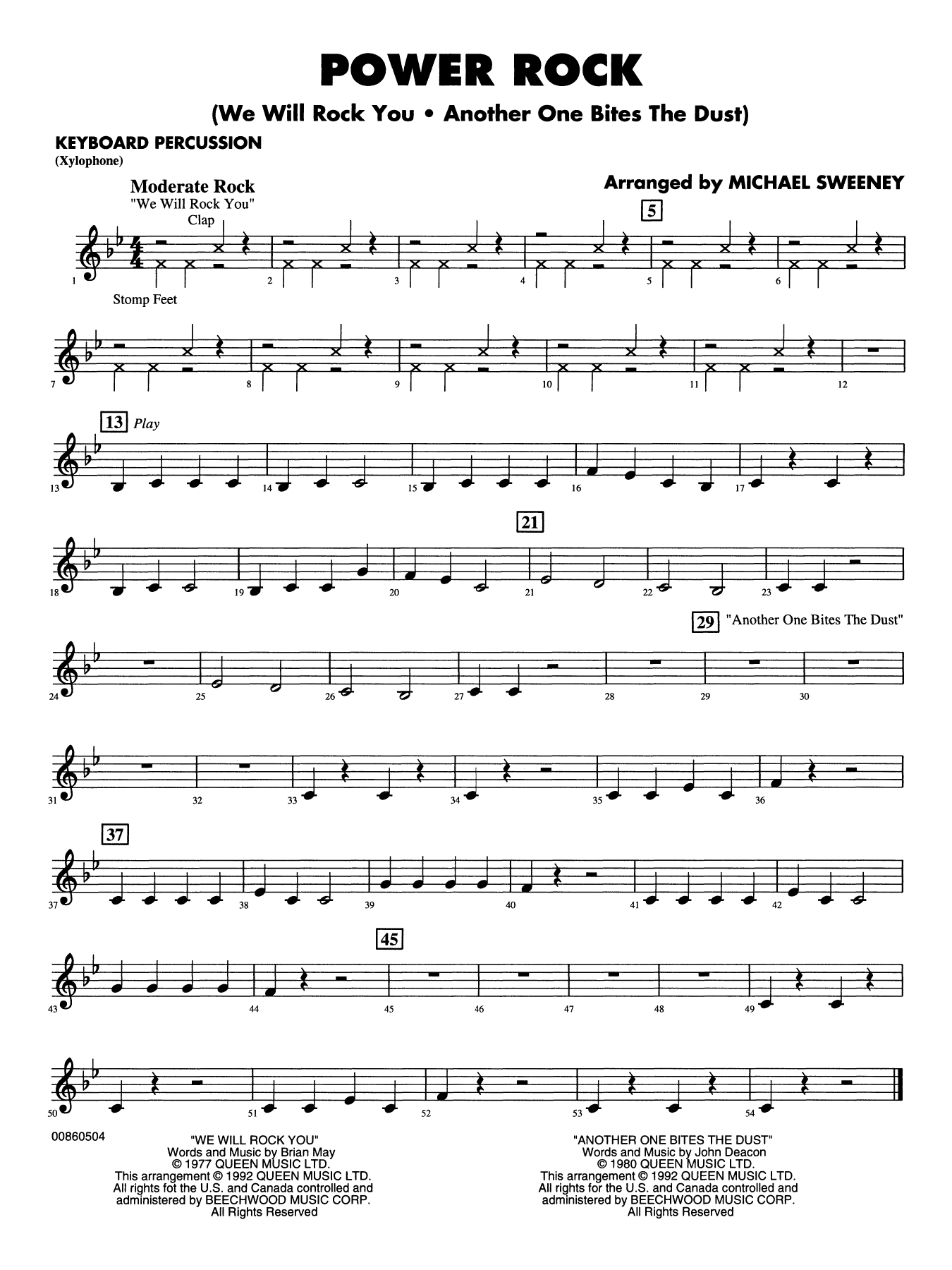 Power Rock (arr. Michael Sweeney) - Keyboard Percussion