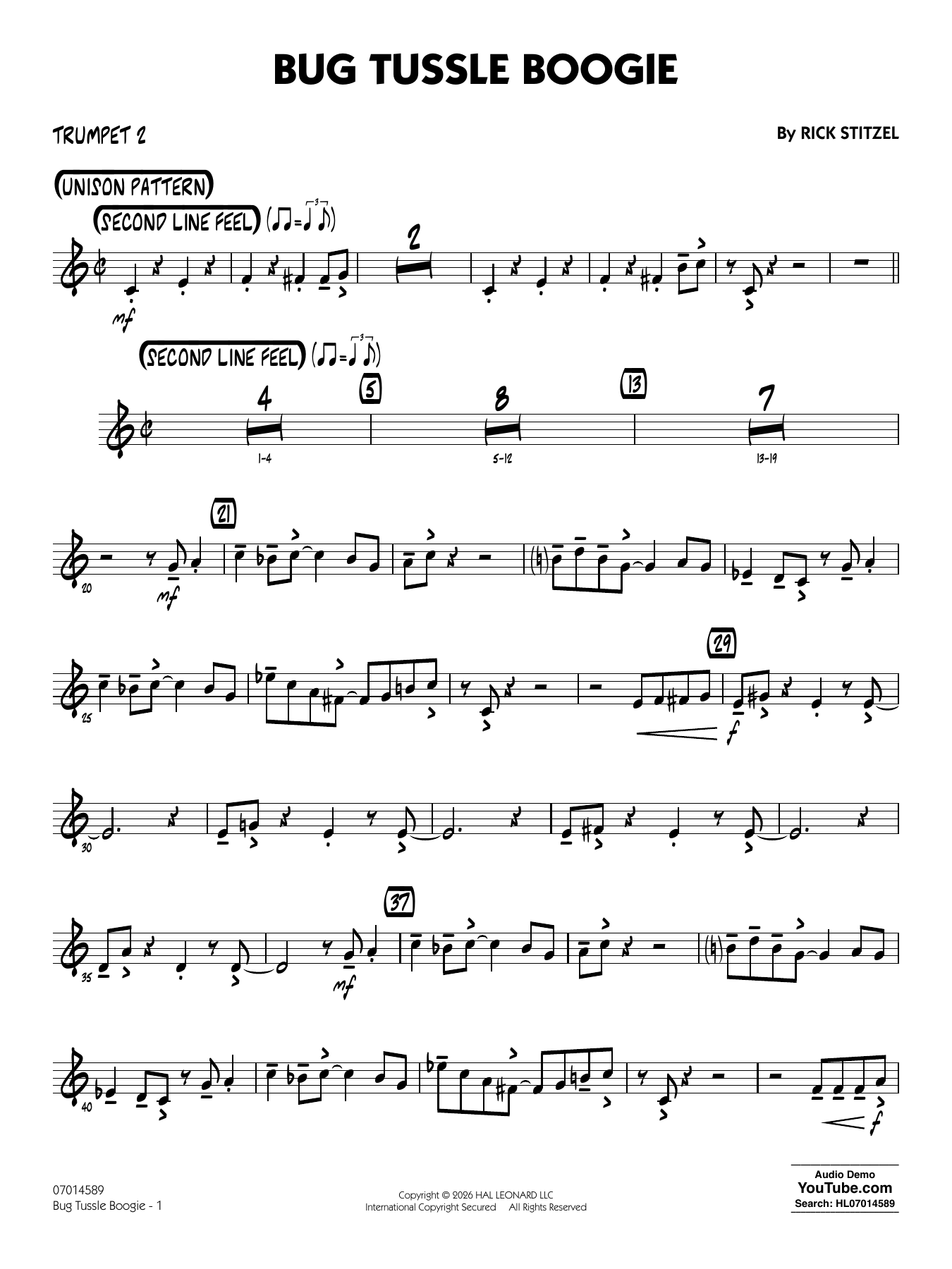 Bug Tussle Boogie - Trumpet 2