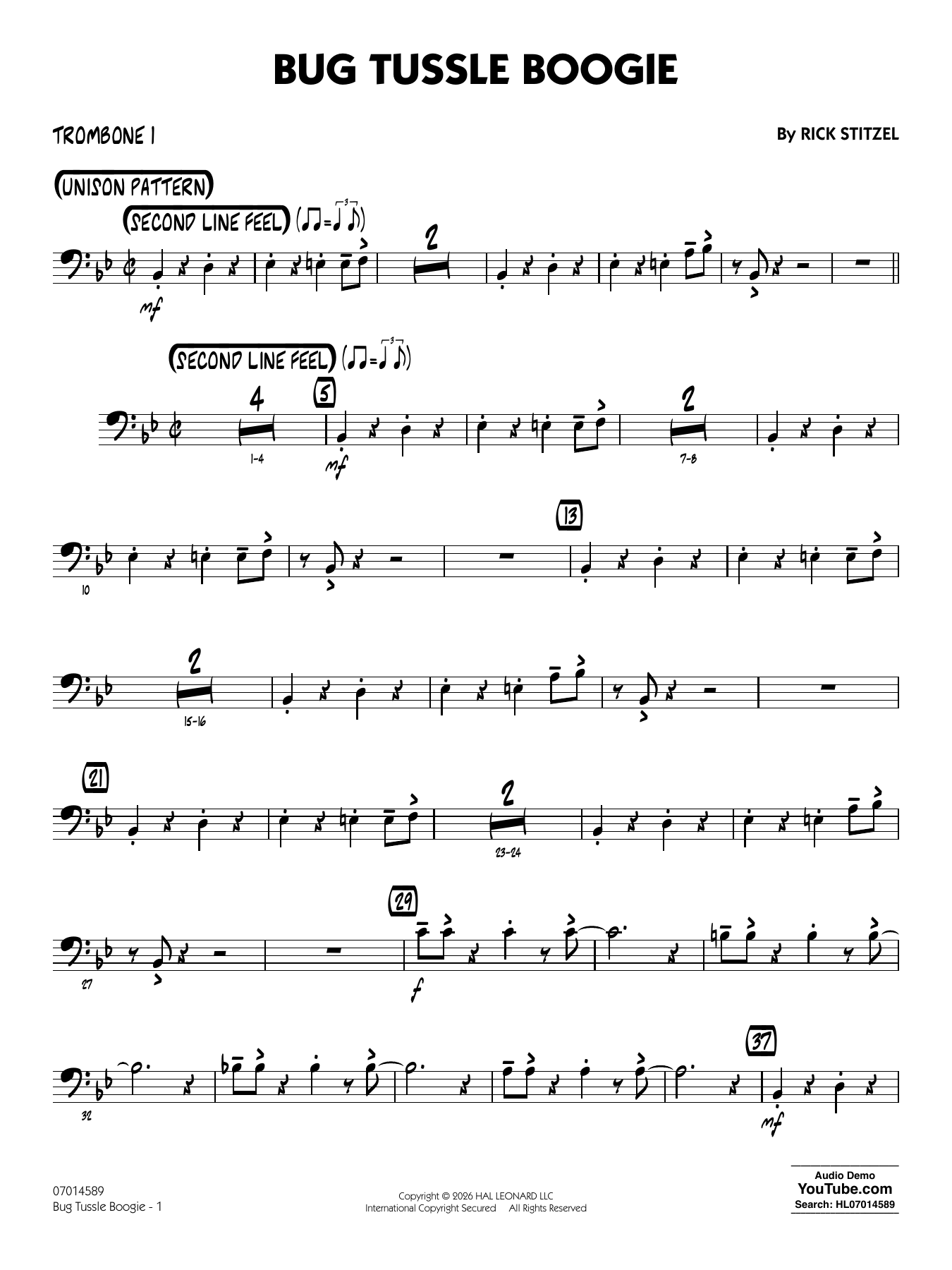 Bug Tussle Boogie - Trombone 1