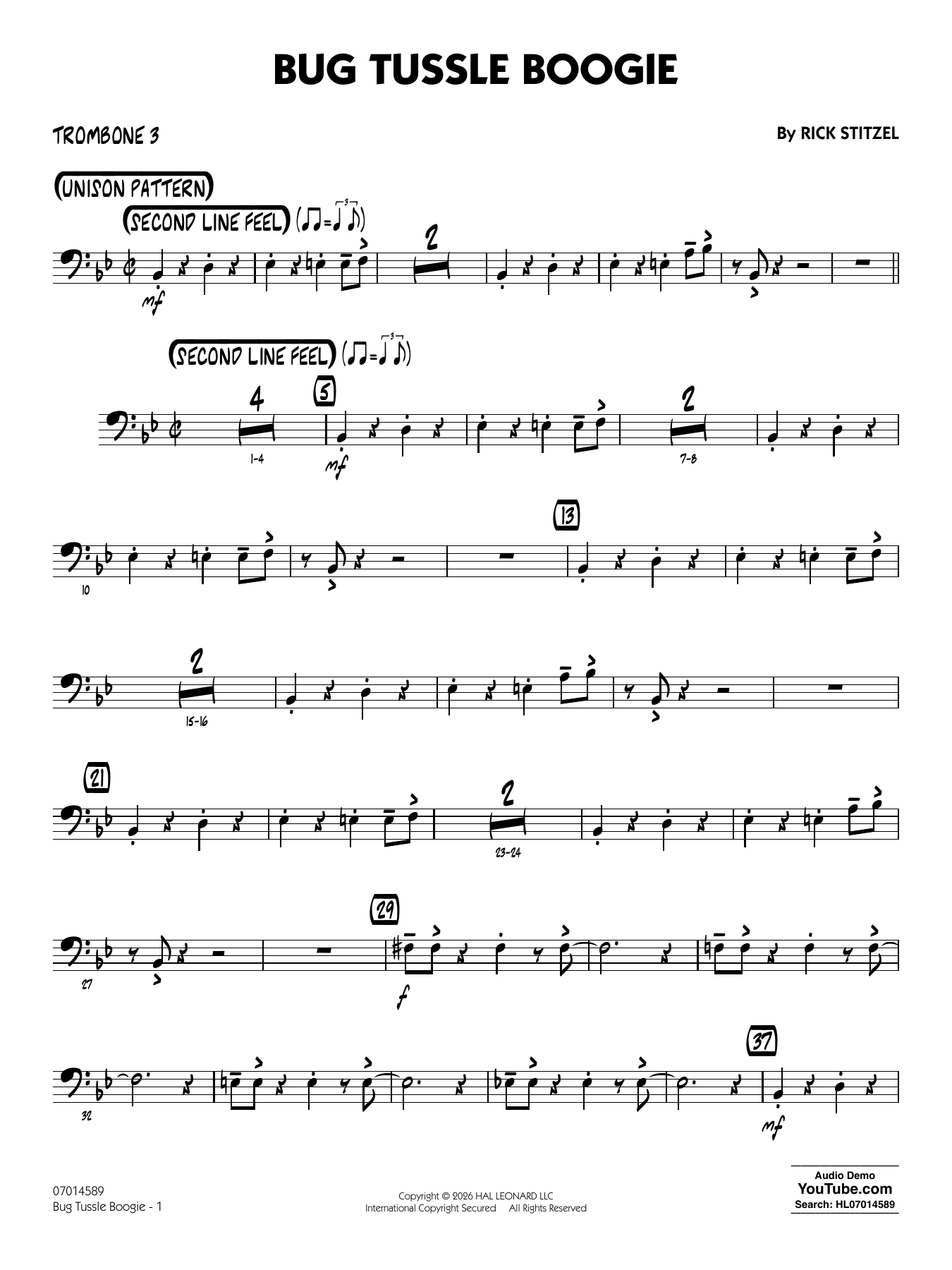 Bug Tussle Boogie - Trombone 3