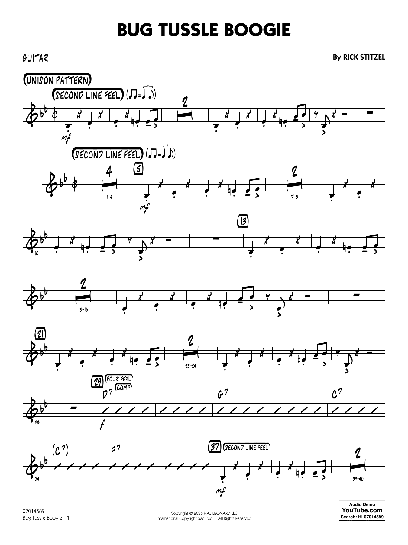 Bug Tussle Boogie - Guitar