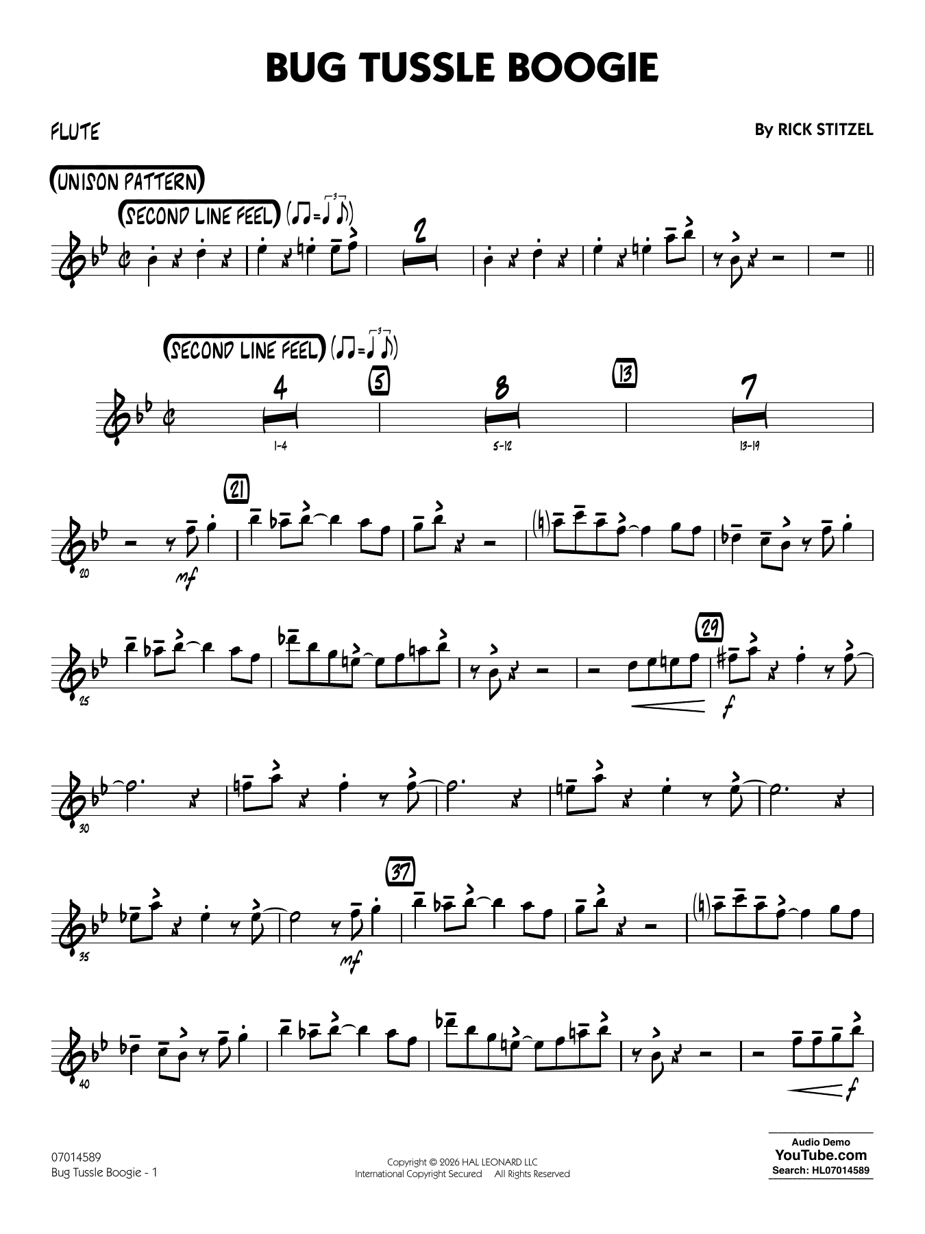 Bug Tussle Boogie - Flute