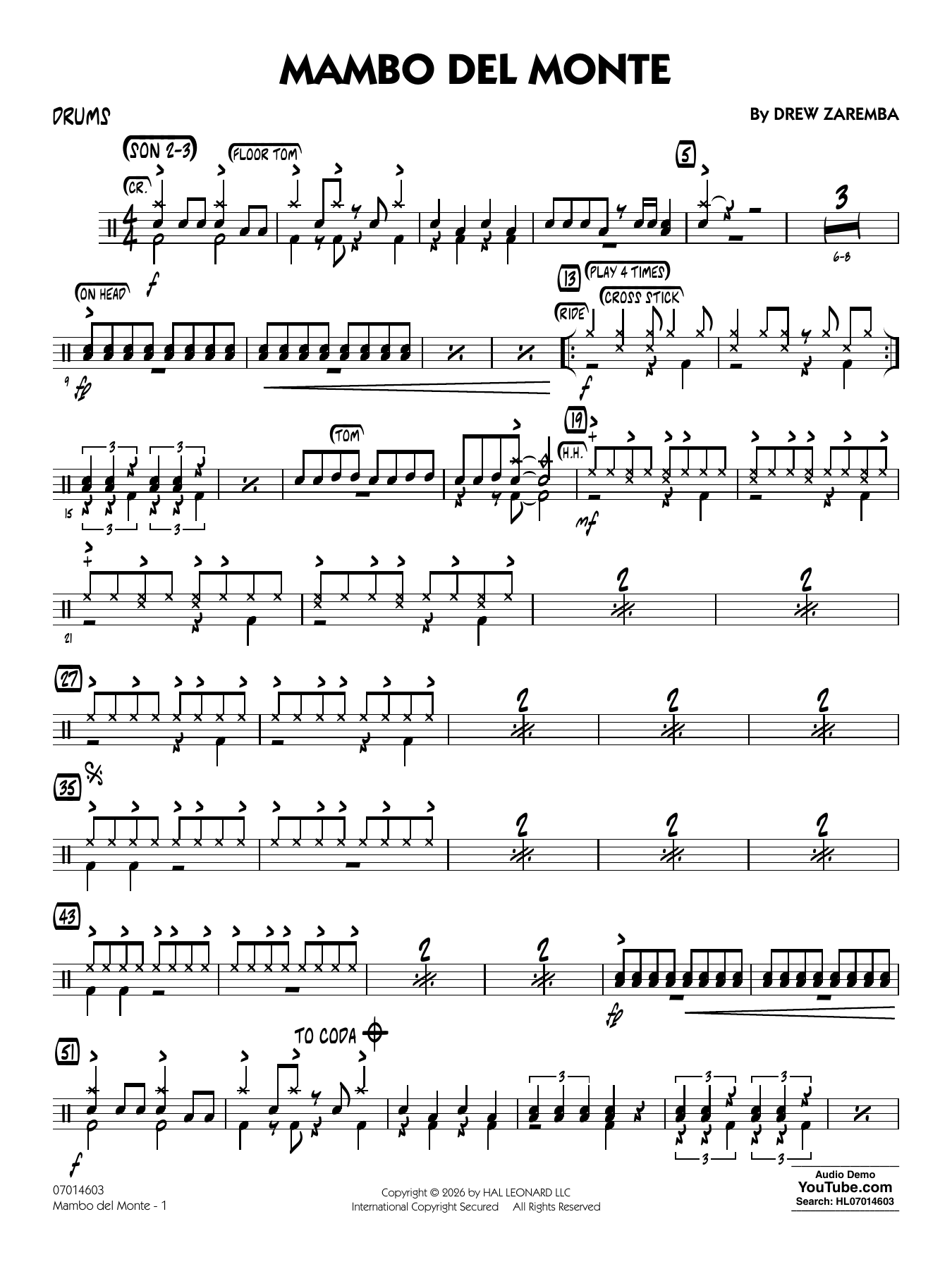 Mambo Del Monte - Drums