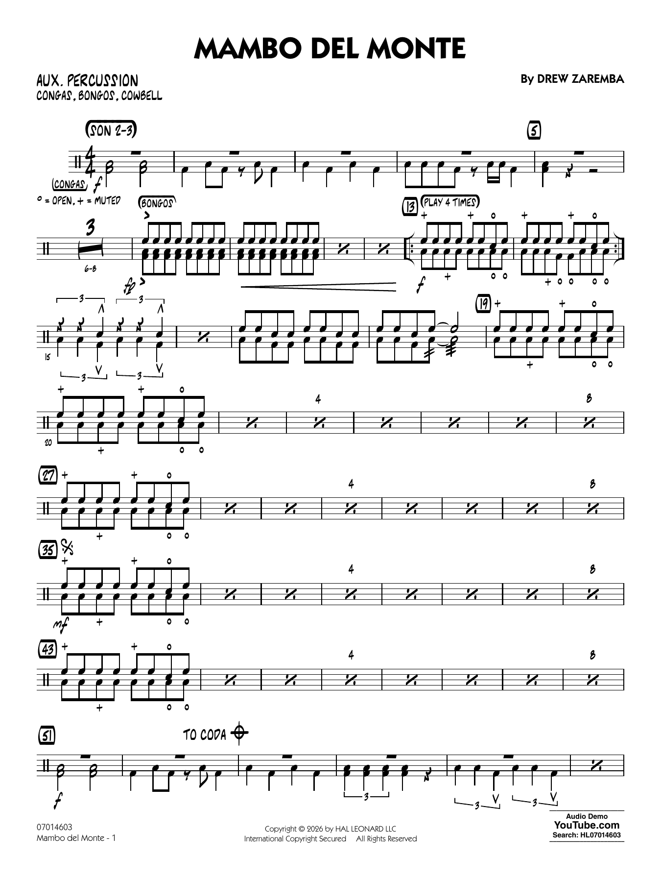 Mambo Del Monte - Aux Percussion