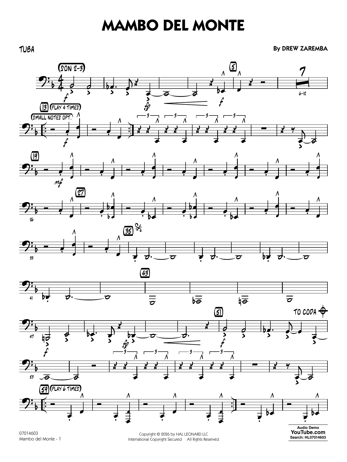 Mambo Del Monte - Tuba