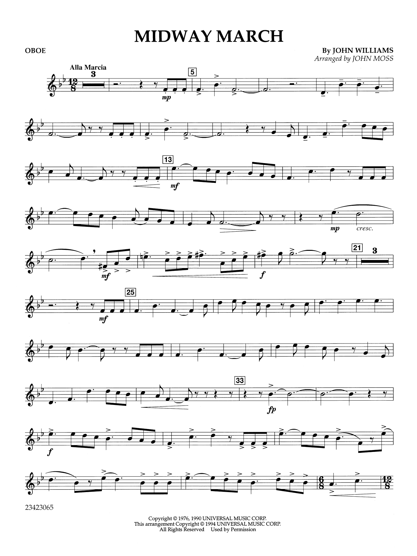 Midway March (arr. John Moss) - Oboe