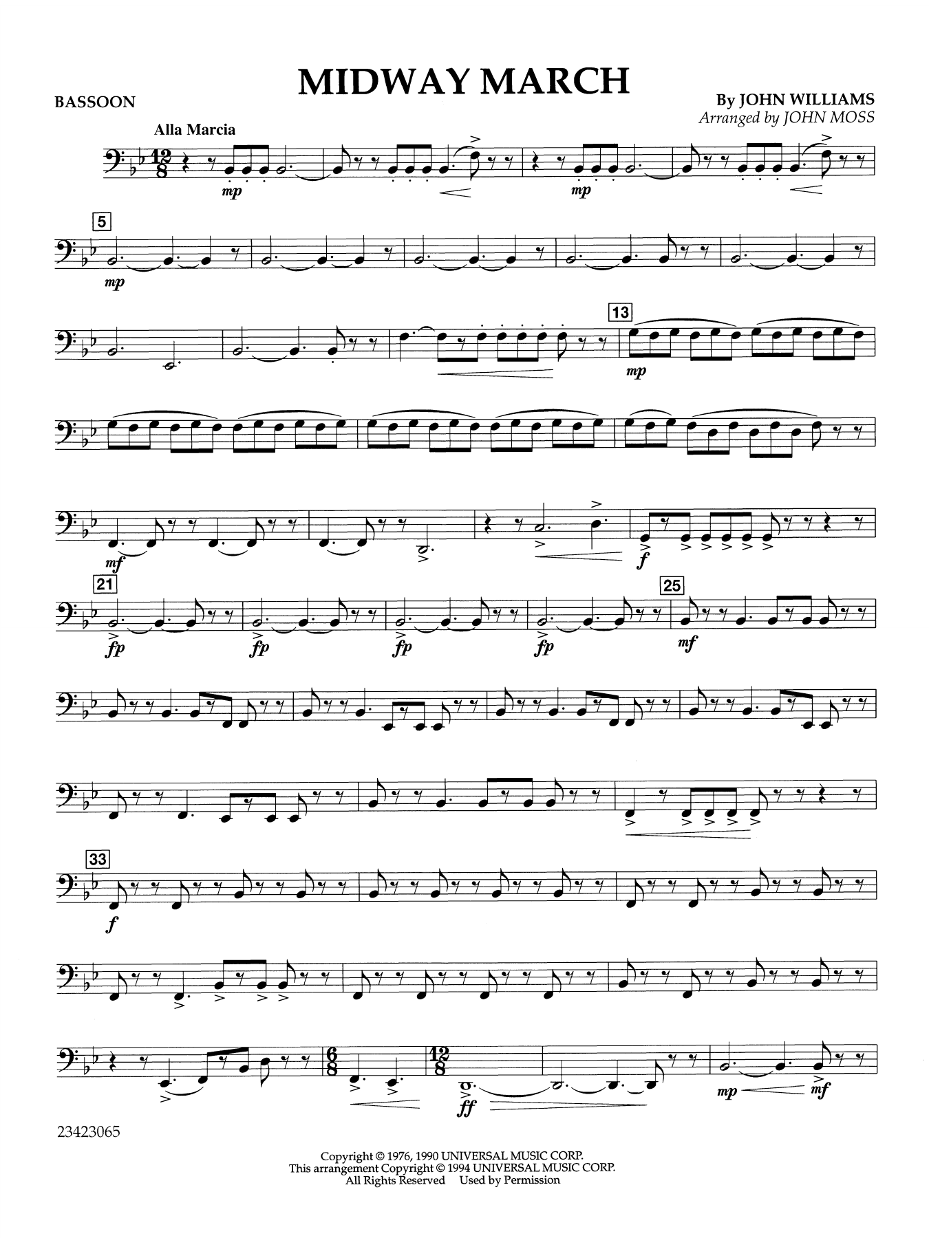Midway March (arr. John Moss) - Bassoon