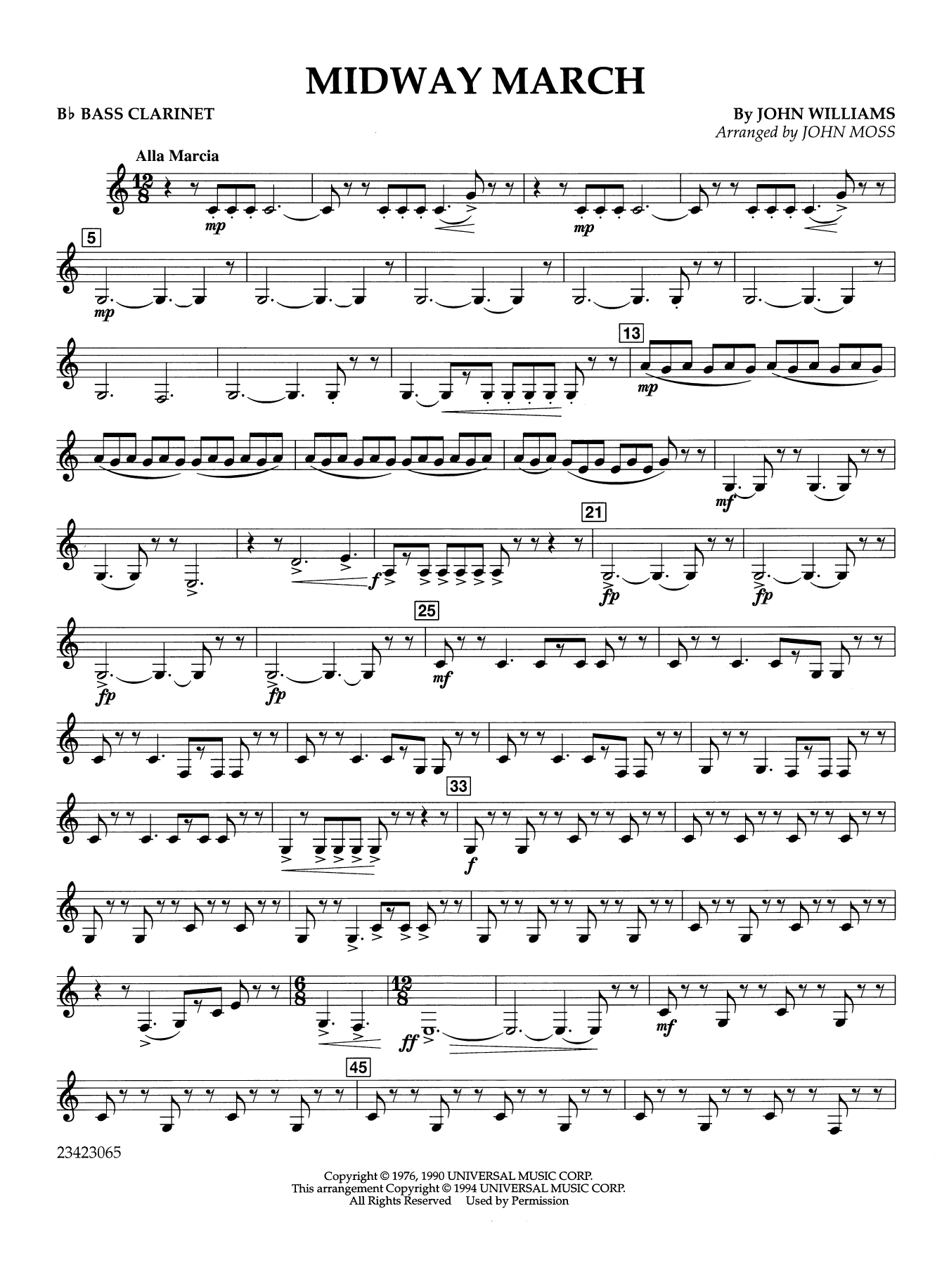 Midway March (arr. John Moss) - Bb Bass Clarinet