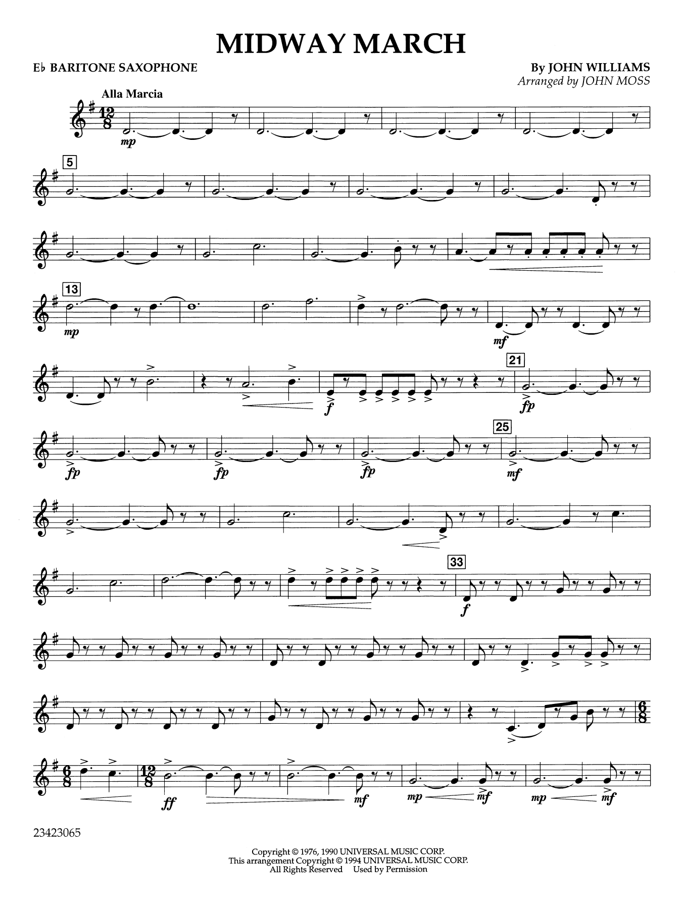 Midway March (arr. John Moss) - Eb Baritone Saxophone