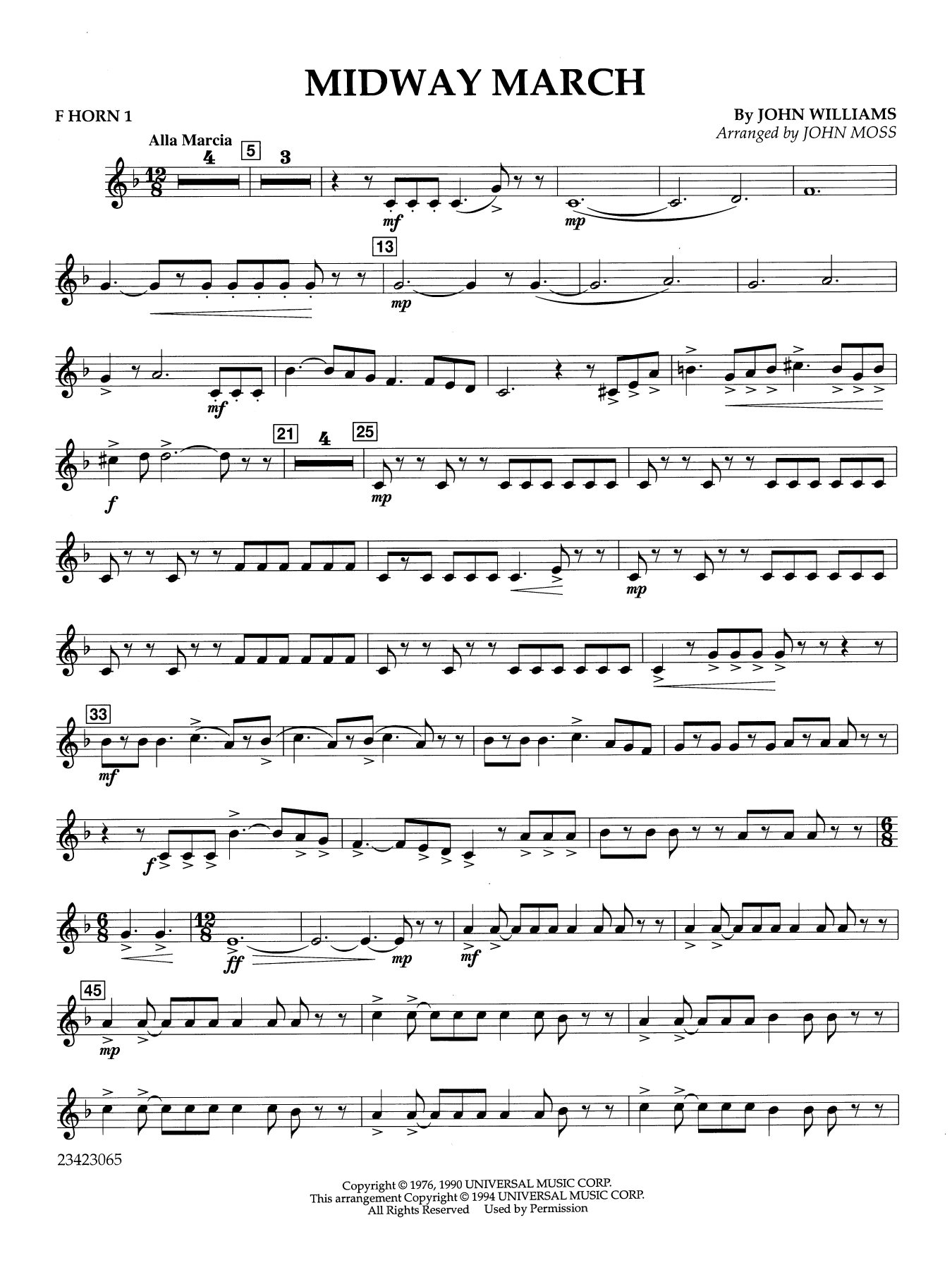 Midway March (arr. John Moss) - F Horn 1