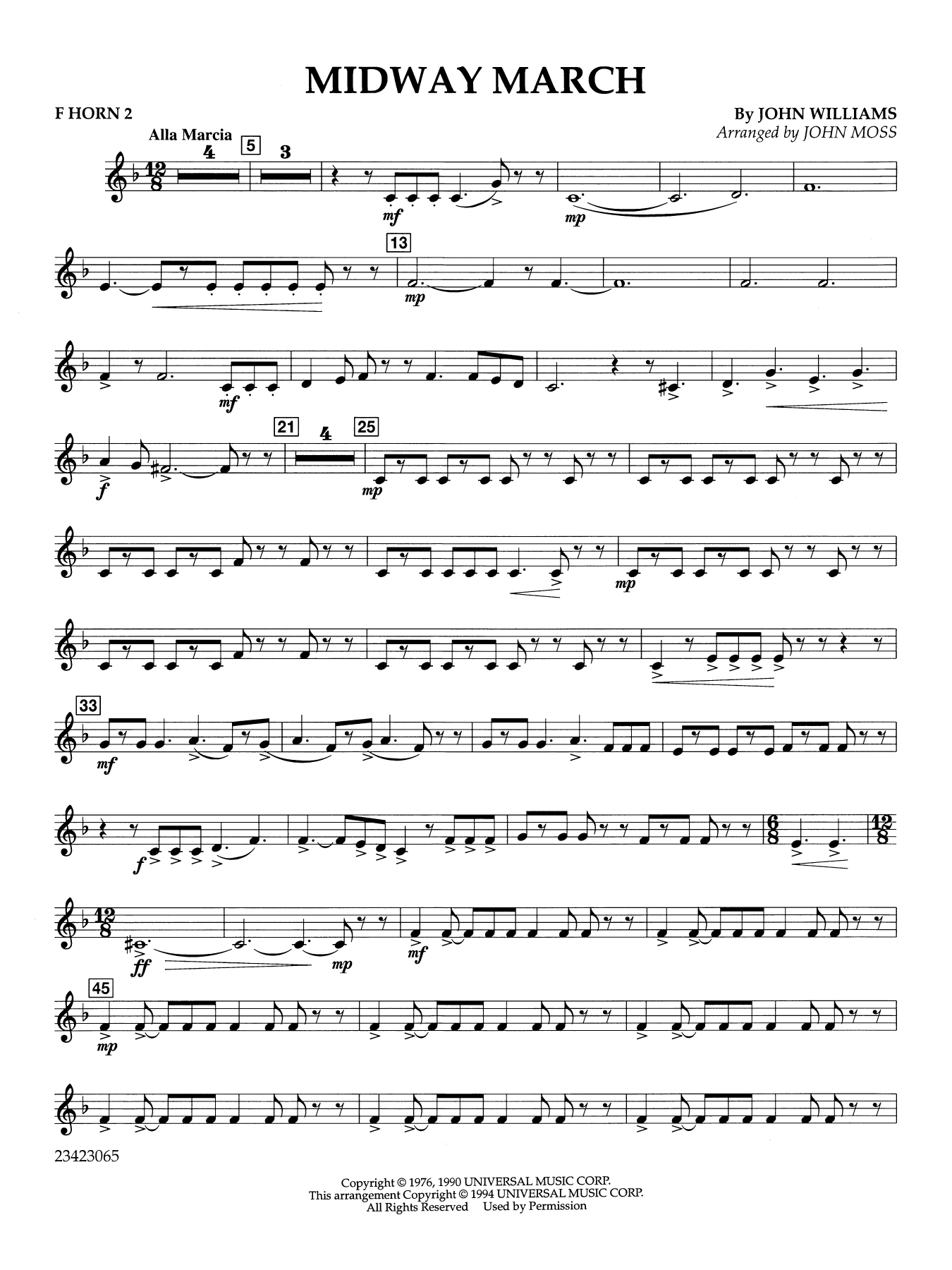 Midway March (arr. John Moss) - F Horn 2