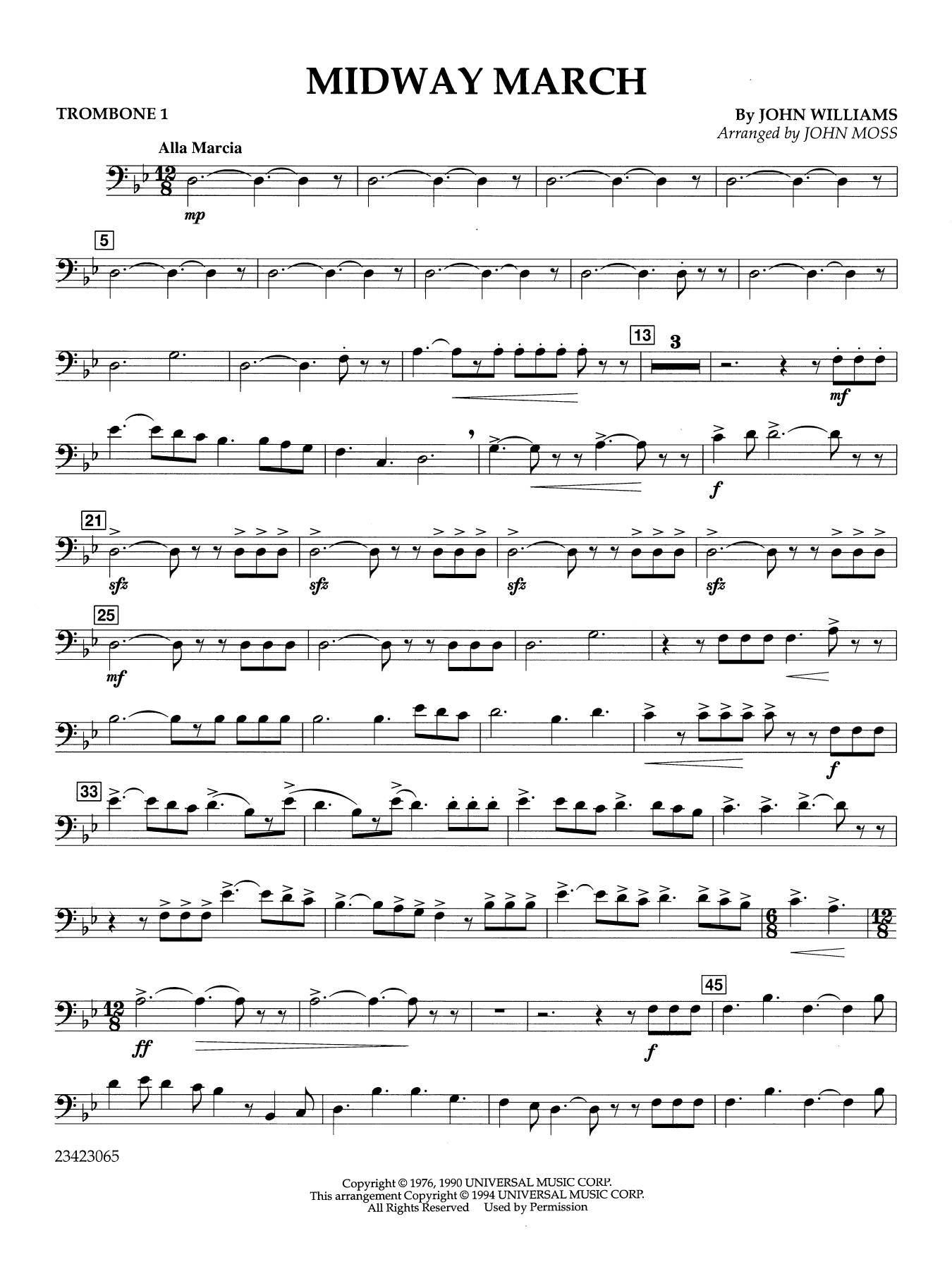 Midway March (arr. John Moss) - Trombone 1