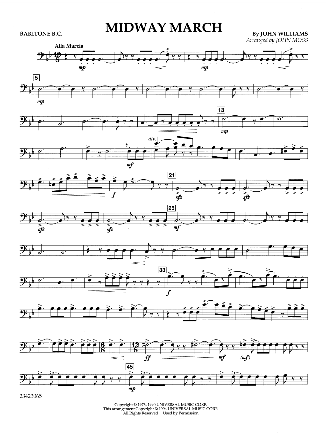 Midway March (arr. John Moss) - Baritone B.C.