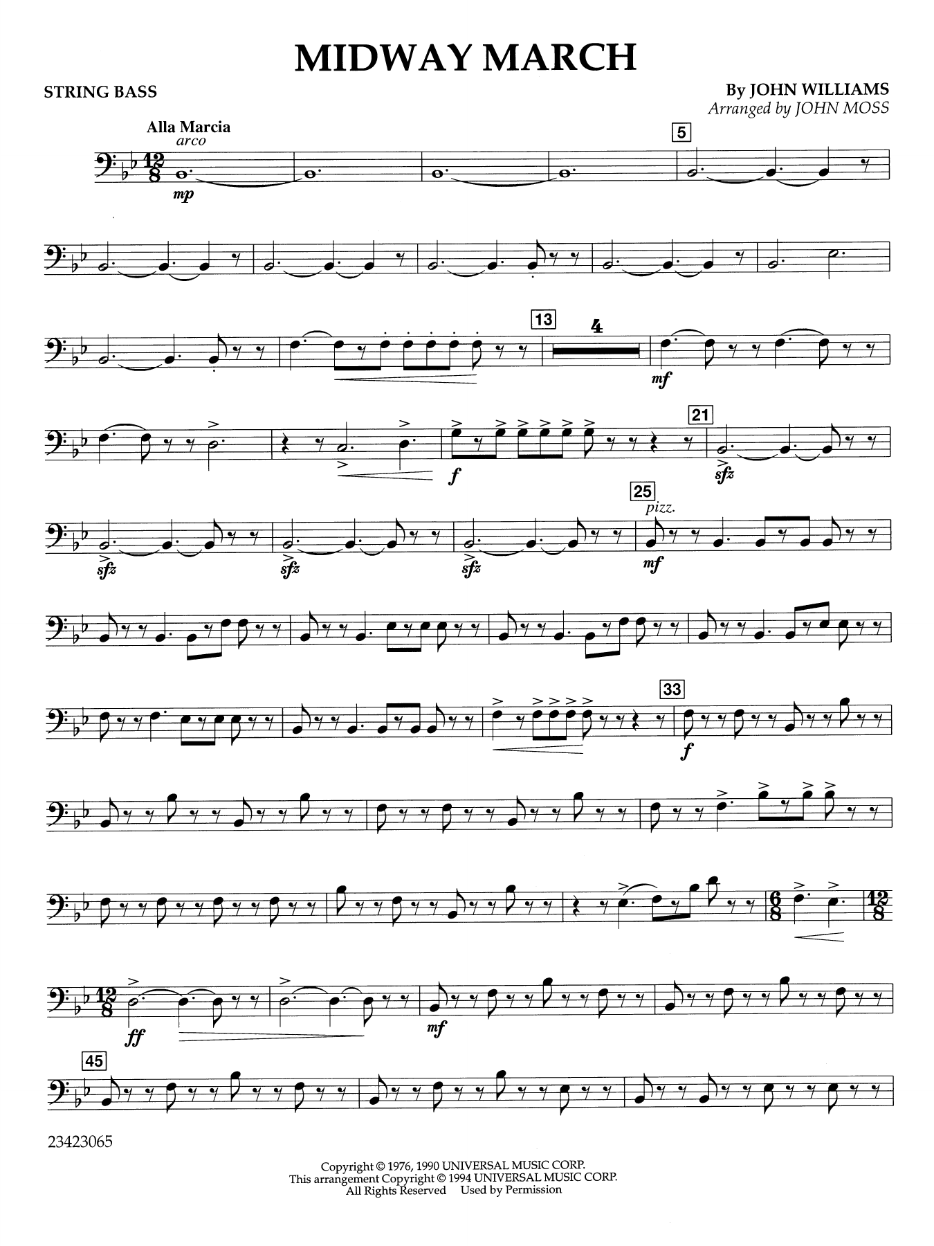 Midway March (arr. John Moss) - String Bass