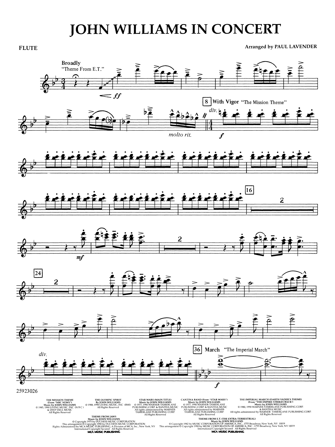John Williams in Concert (arr. Paul Lavender) - Flute