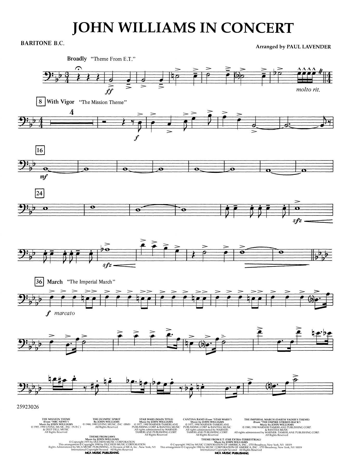 John Williams in Concert (arr. Paul Lavender) - Baritone B.C.