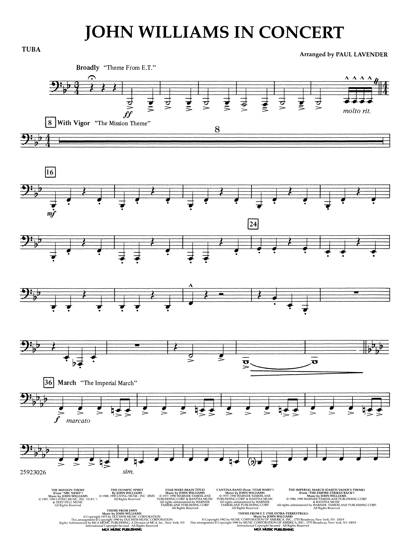 John Williams in Concert (arr. Paul Lavender) - Tuba