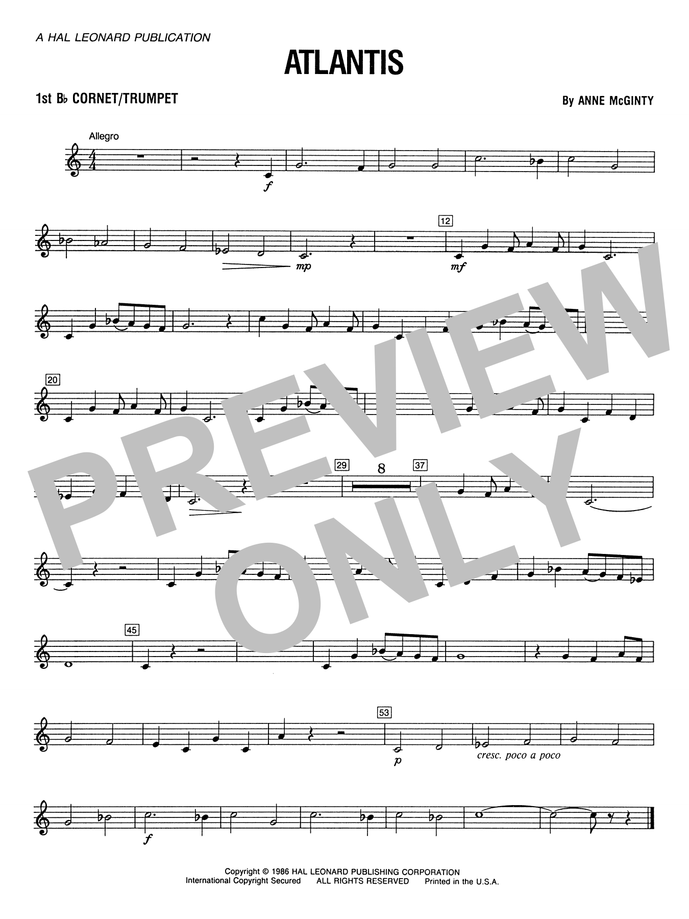 Atlantis - Bb Trumpet 1