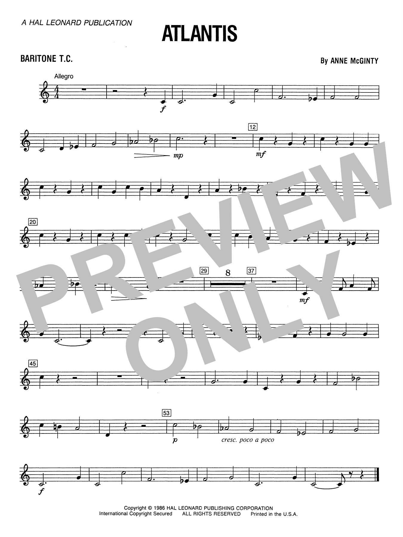 Atlantis - Baritone T.C.