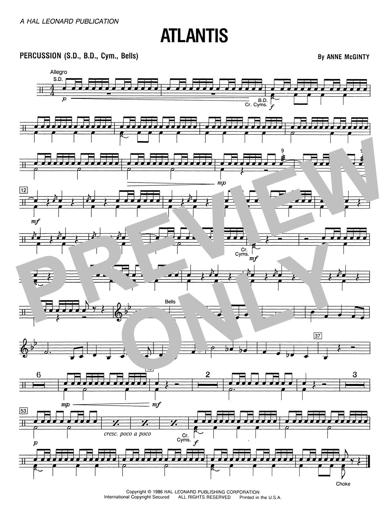 Atlantis - Percussion