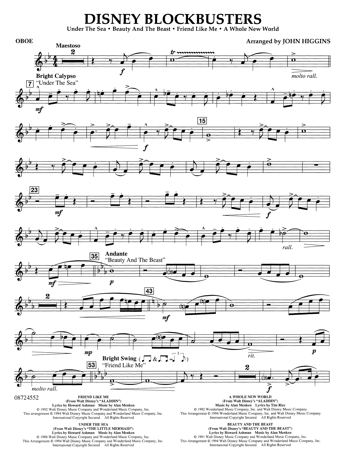 Disney Blockbusters - Oboe