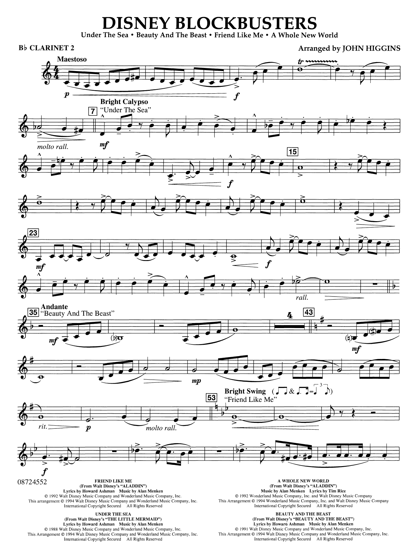 Disney Blockbusters - Bb Clarinet 2